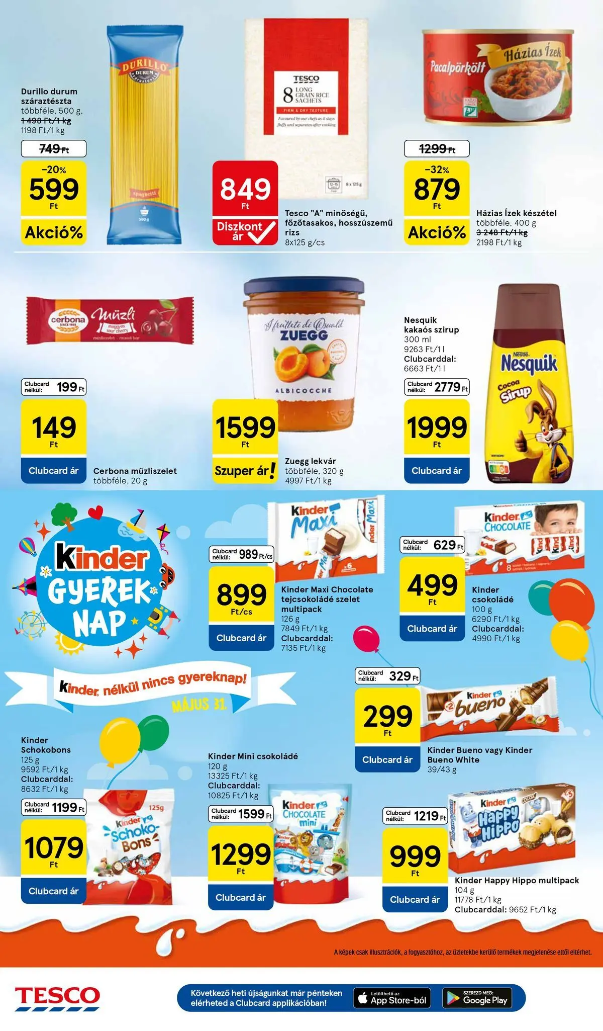 Tesco akciós újság - 2026.05.28.-tól - online | Oldal: 22 | Termékek: Lekvár, Nesquik, Rizs, Száraztészta