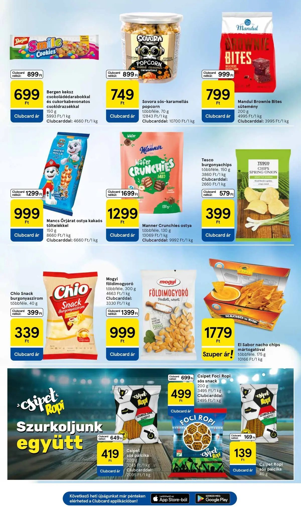 Tesco akciós újság - 2026.05.28.-tól - online | Oldal: 23 | Termékek: Chips, Sós pálcika, Sütemény, Keksz