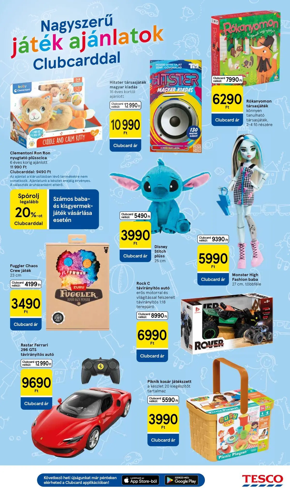 Tesco akciós újság - 2026.05.28.-tól - online | Oldal: 29 | Termékek: Játék, Plüss, Kosár, Társasjáték