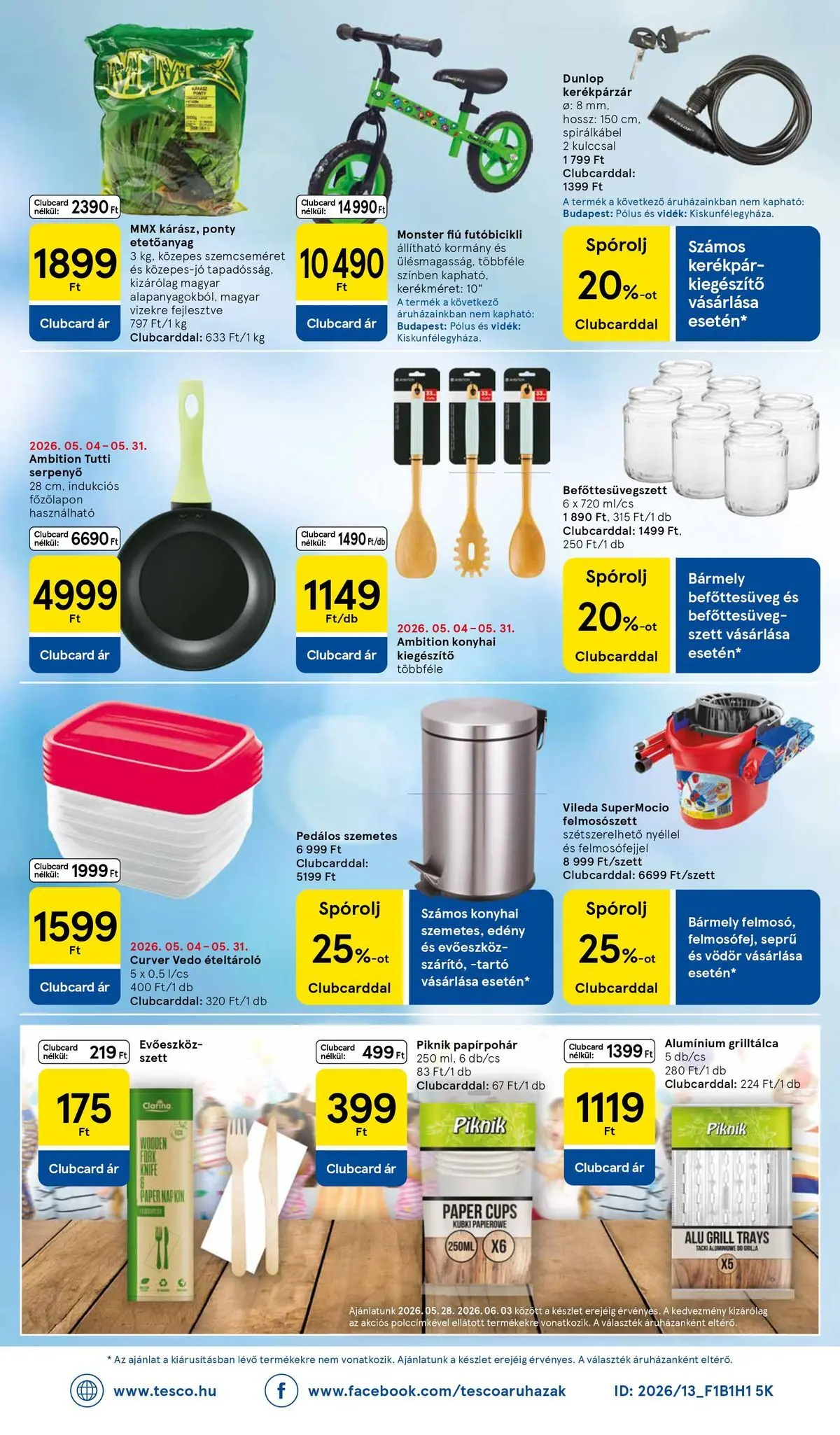 Tesco akciós újság - 2026.05.28.-tól - online | Oldal: 32 | Termékek: Evőeszköz, Grill, Befőttesüveg, Vileda
