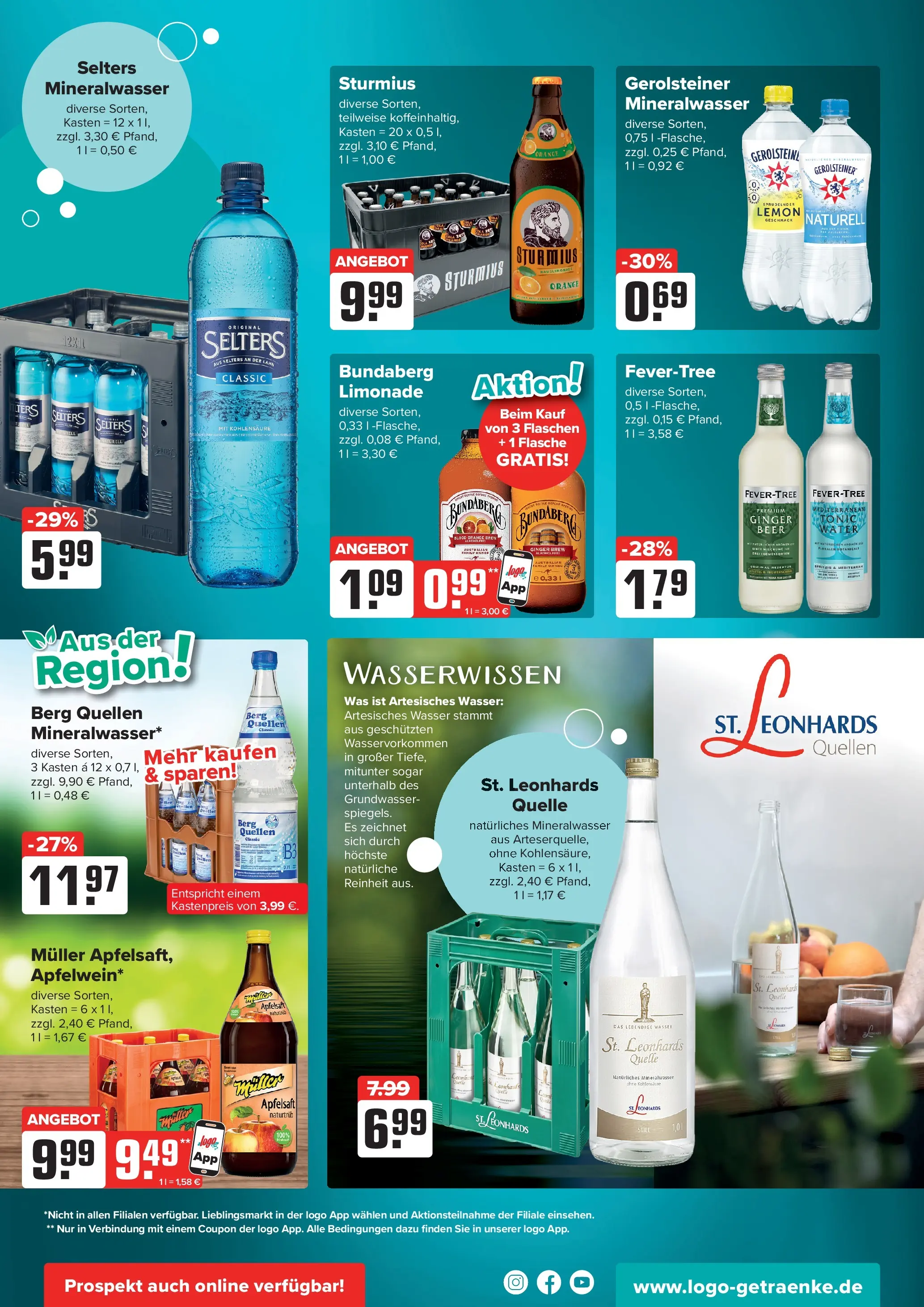 Angebote - Wochenangebote (ab 31.05.2026) zum Blättern | Seite: 4 | Produkte: Apfelsaft, Mineralwasser, Wasser, Gerolsteiner