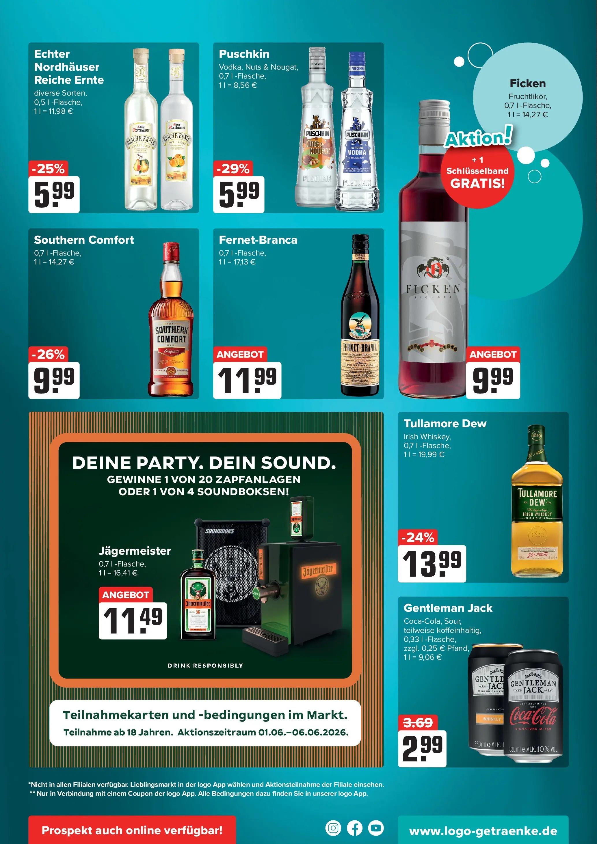 Angebote - Wochenangebote (ab 31.05.2026) zum Blättern | Seite: 6 | Produkte: Coca cola, Cola, Jägermeister, Vodka