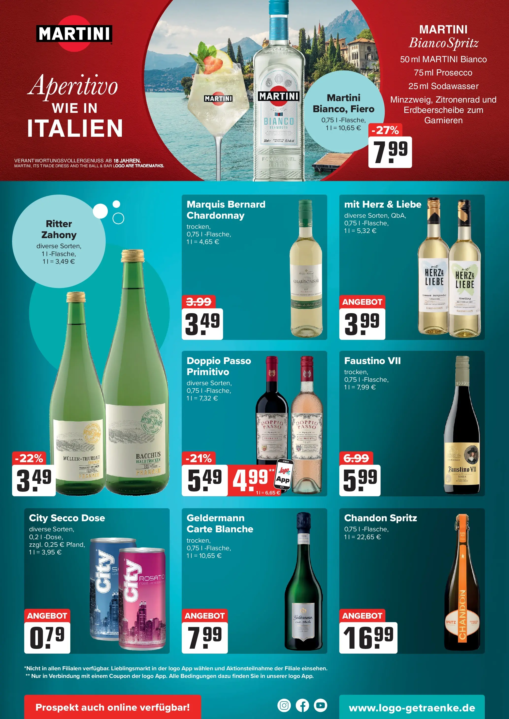 Angebote - Wochenangebote (ab 31.05.2026) zum Blättern | Seite: 7 | Produkte: Martini, Prosecco, Doppio Passo