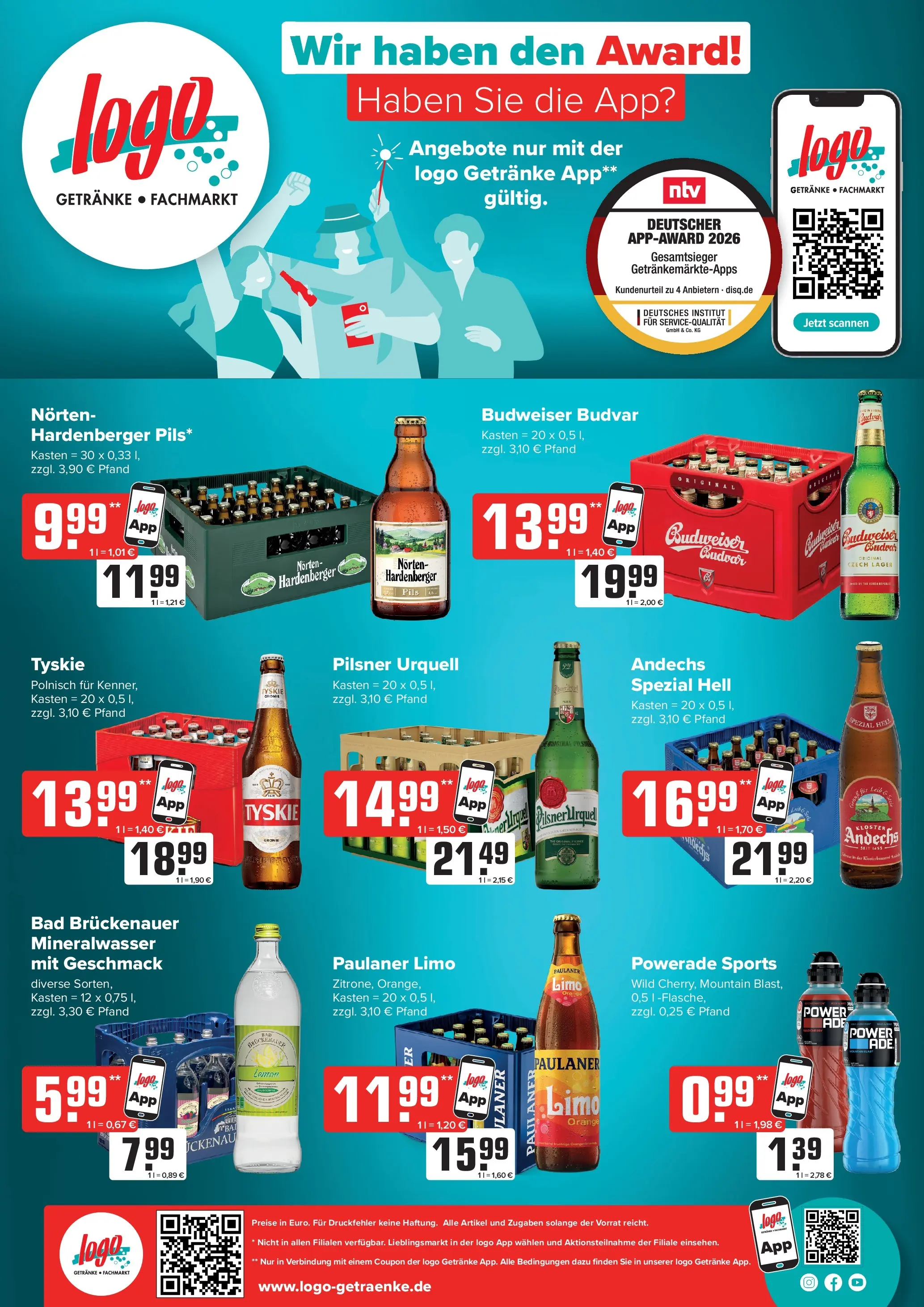 Angebote - Wochenangebote (ab 31.05.2026) zum Blättern | Seite: 8 | Produkte: Pils, Mineralwasser, Pilsner urquell, Powerade