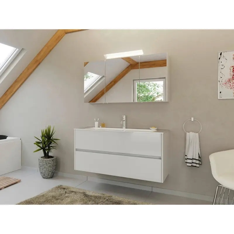 BADEZIMMER Limes, Wei&szlig; HG B:120 cm