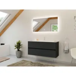 BADEZIMMER Limes, Graphitfarben B: 120 cm
