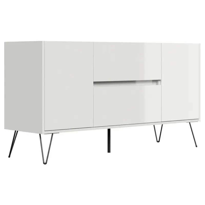 Sideboard Posseik Industrial Wei&szlig; B: 139 cm