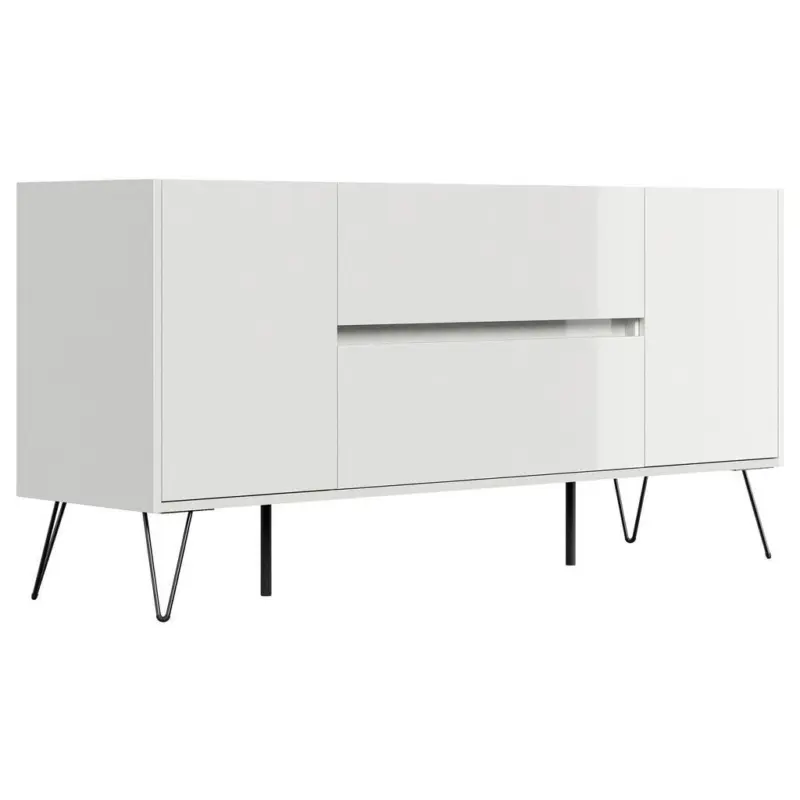 Sideboard Posseik Industrial Wei&szlig; B: 155 cm