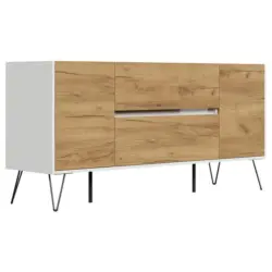 Sideboard Posseik Industrial Eichefarben/Wei&szlig; B: 155 cm