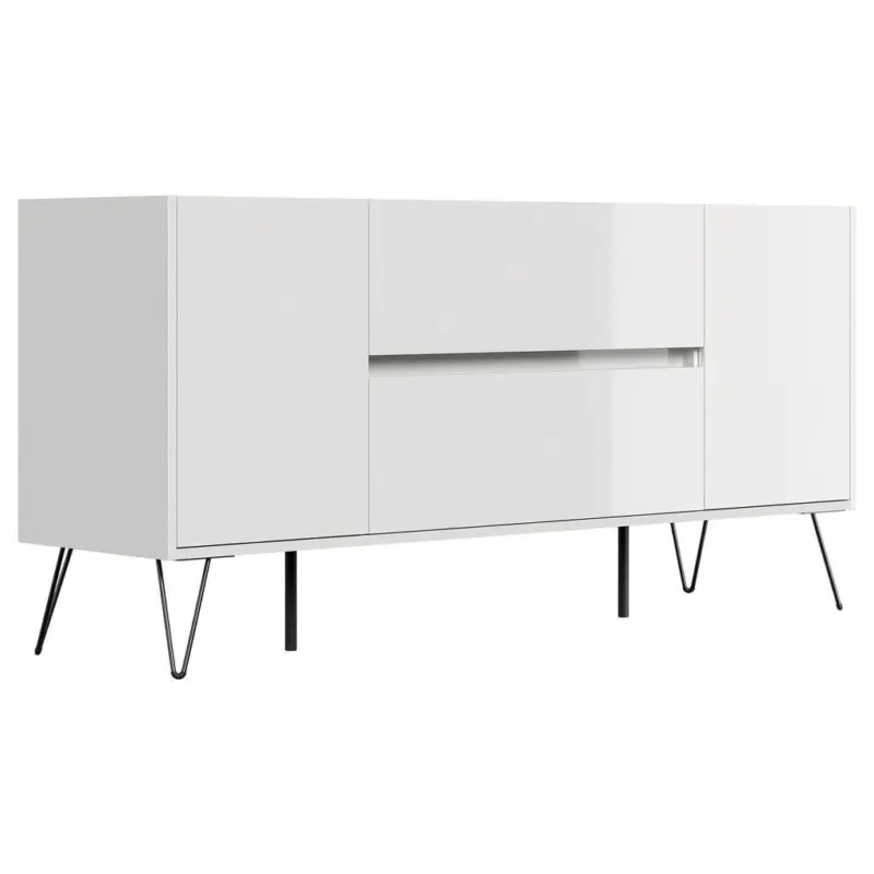 Sideboard Posseik Industrial Wei&szlig; B: 155 cm