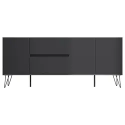 Sideboard Posseik Industrial Graphitfarben B: 177 cm