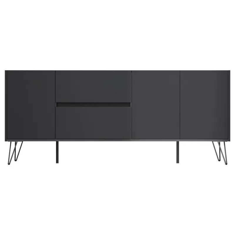 Sideboard Posseik Industrial Graphitfarben B: 177 cm