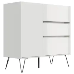 Sideboard Posseik Industrial Wei&szlig; B: 99 cm