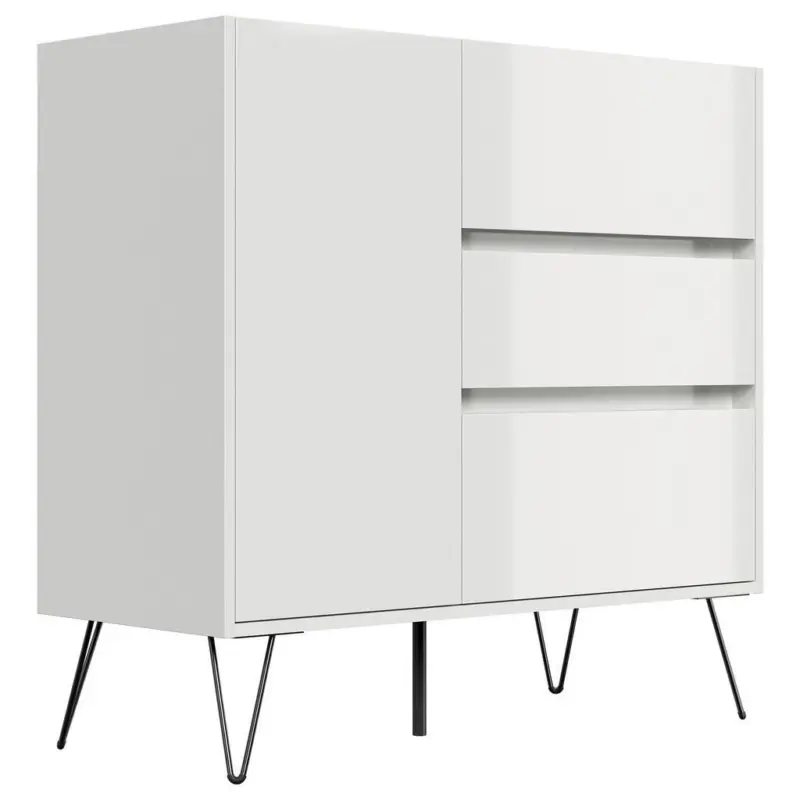 Sideboard Posseik Industrial Wei&szlig; B: 99 cm