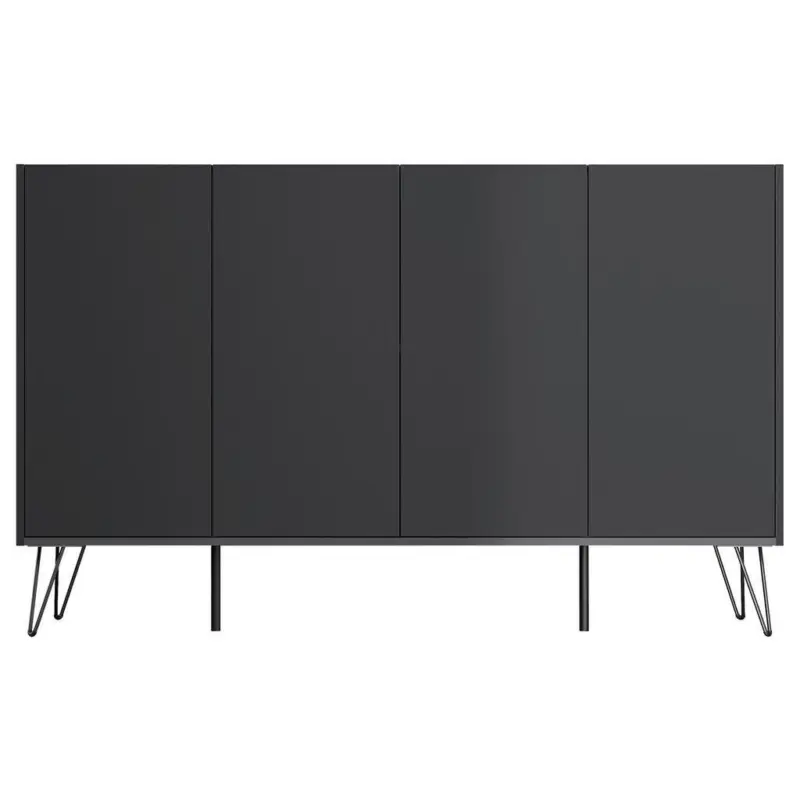 Sideboard Posseik Industrial Graphitfarben B: 155 cm