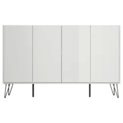 Sideboard Posseik Industrial Wei&szlig;/Eichefarben B: 155 cm
