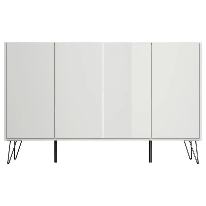 Sideboard Posseik Industrial Wei&szlig;/Eichefarben B: 155 cm