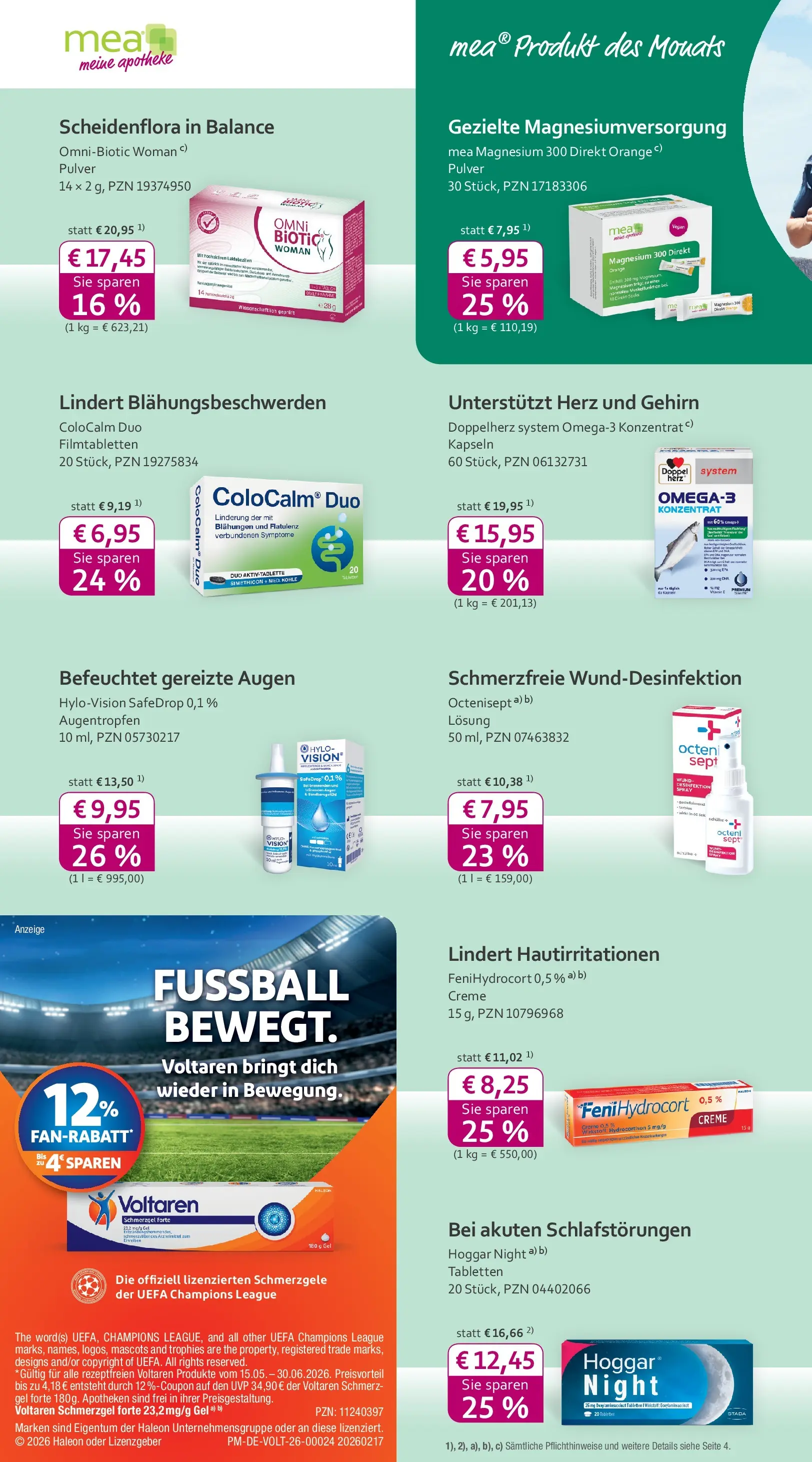 Angebote - mea Apotheke: Top Angebote im Juni! (ab 31.05.2026) zum Blättern | Seite: 2 | Produkte: Creme, Fußball