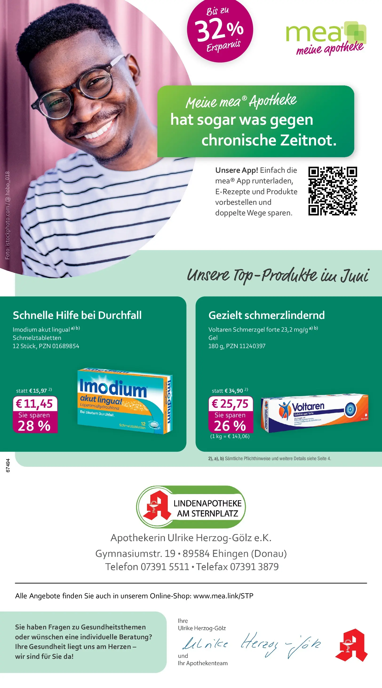 Angebote - mea Apotheke: Top Angebote im Juni! (ab 31.05.2026) zum Blättern | Seite: 1 | Produkte: Telefon