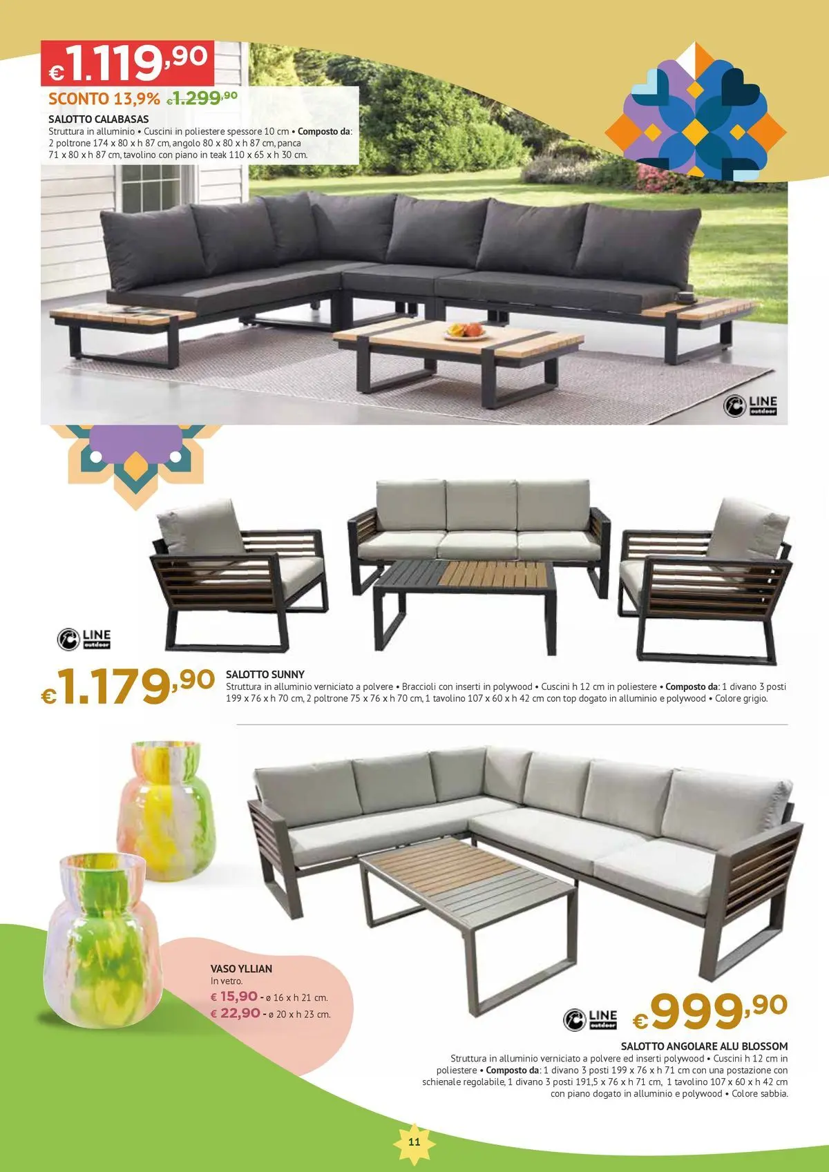 Nuovo Offerte - Anche fuori è Casa dal 28/05/2026 > offerte anteprima 🛍️ | Pagina: 11 | Prodotti: Tavolino, Panca, Top, Vaso