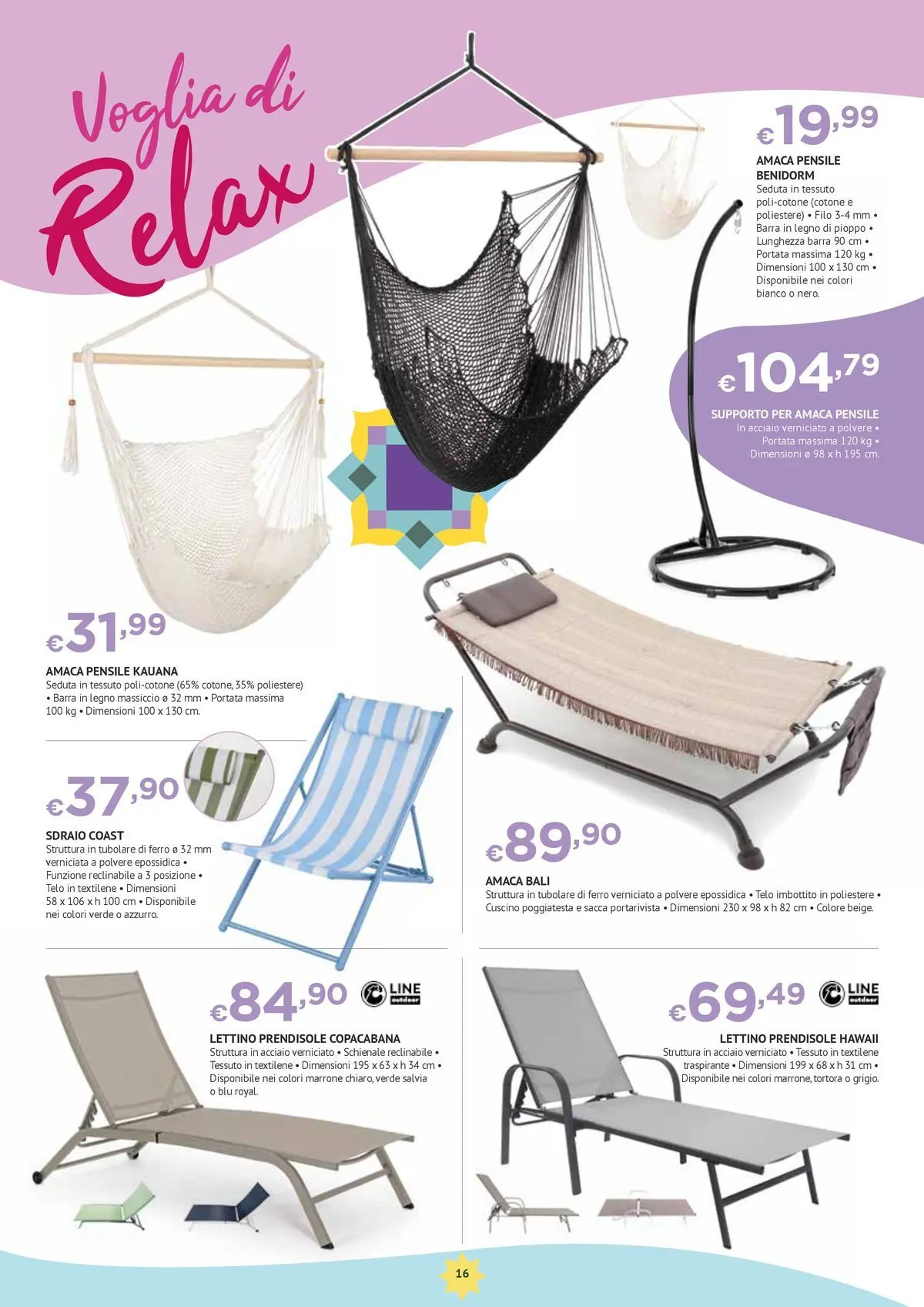 Nuovo Offerte - Anche fuori è Casa dal 28/05/2026 > offerte anteprima 🛍️ | Pagina: 16 | Prodotti: Sdraio, Amaca, Lettino, Cuscino