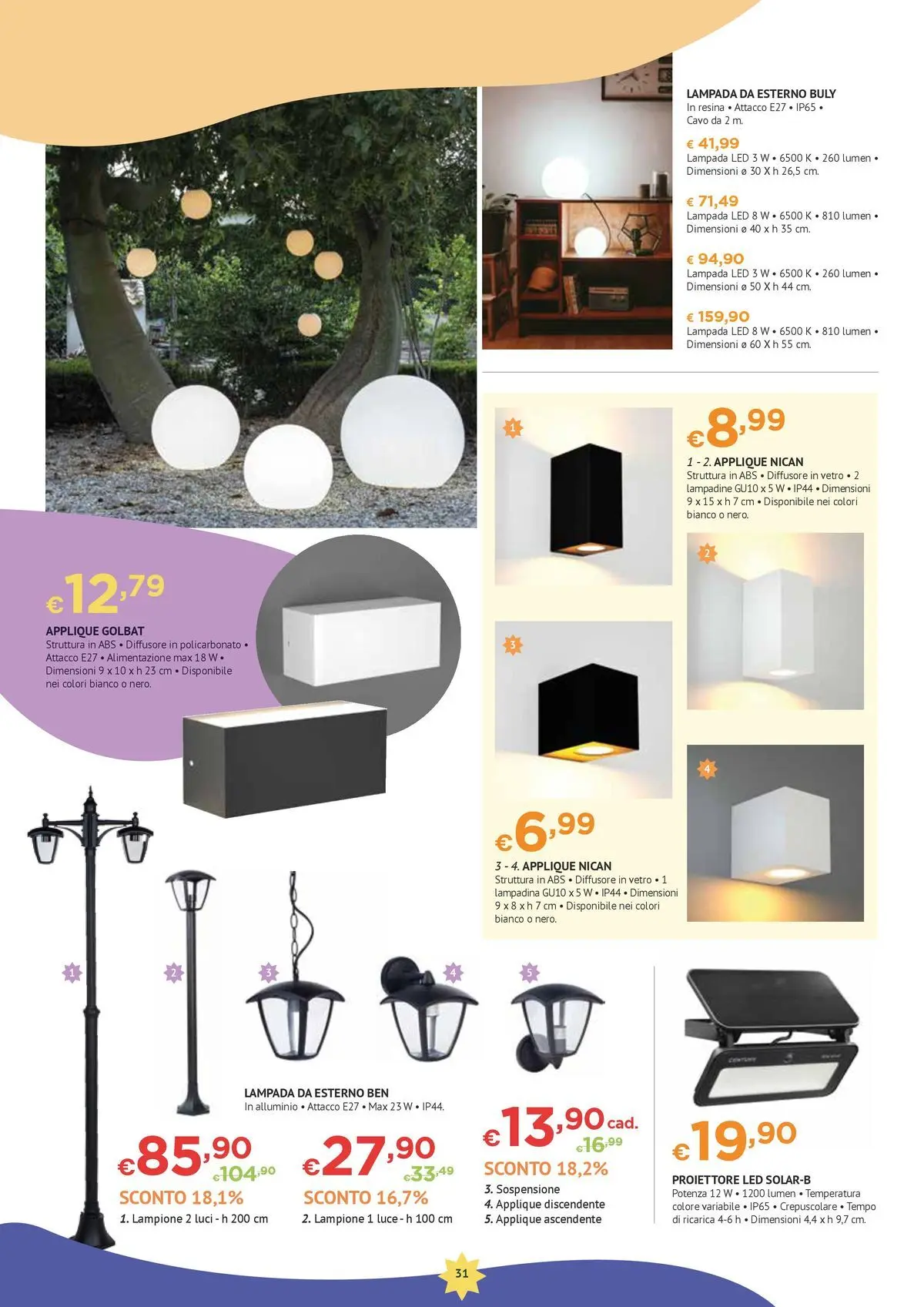 Nuovo Offerte - Anche fuori è Casa dal 28/05/2026 > offerte anteprima 🛍️ | Pagina: 31 | Prodotti: Lampione, Cavo, Lampada