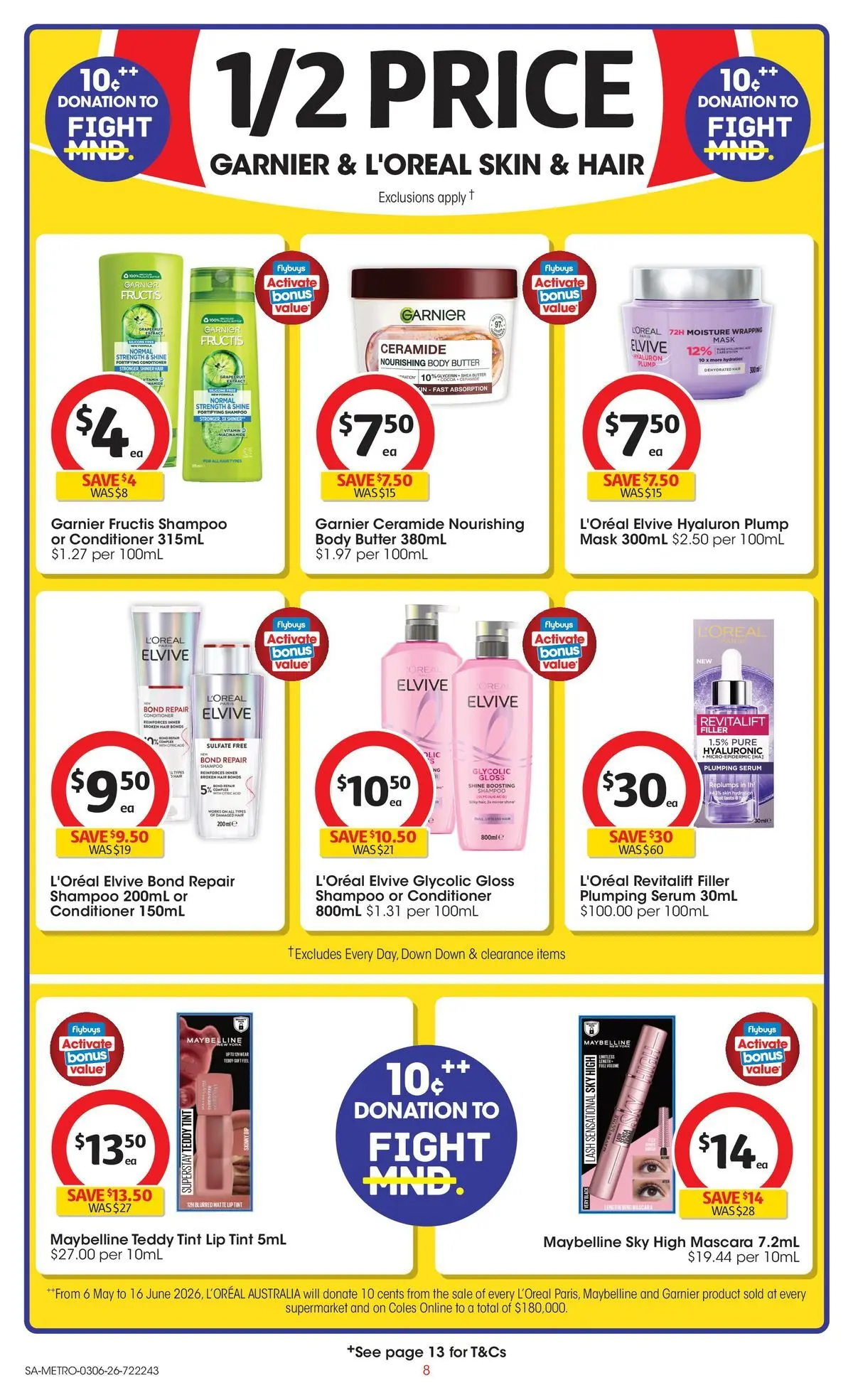 ﻿Coles catalogue valid from 02/06/2026 > Online Australia | Page: 8 | Products: Mascara, Conditioner, Body butter, Lip tint