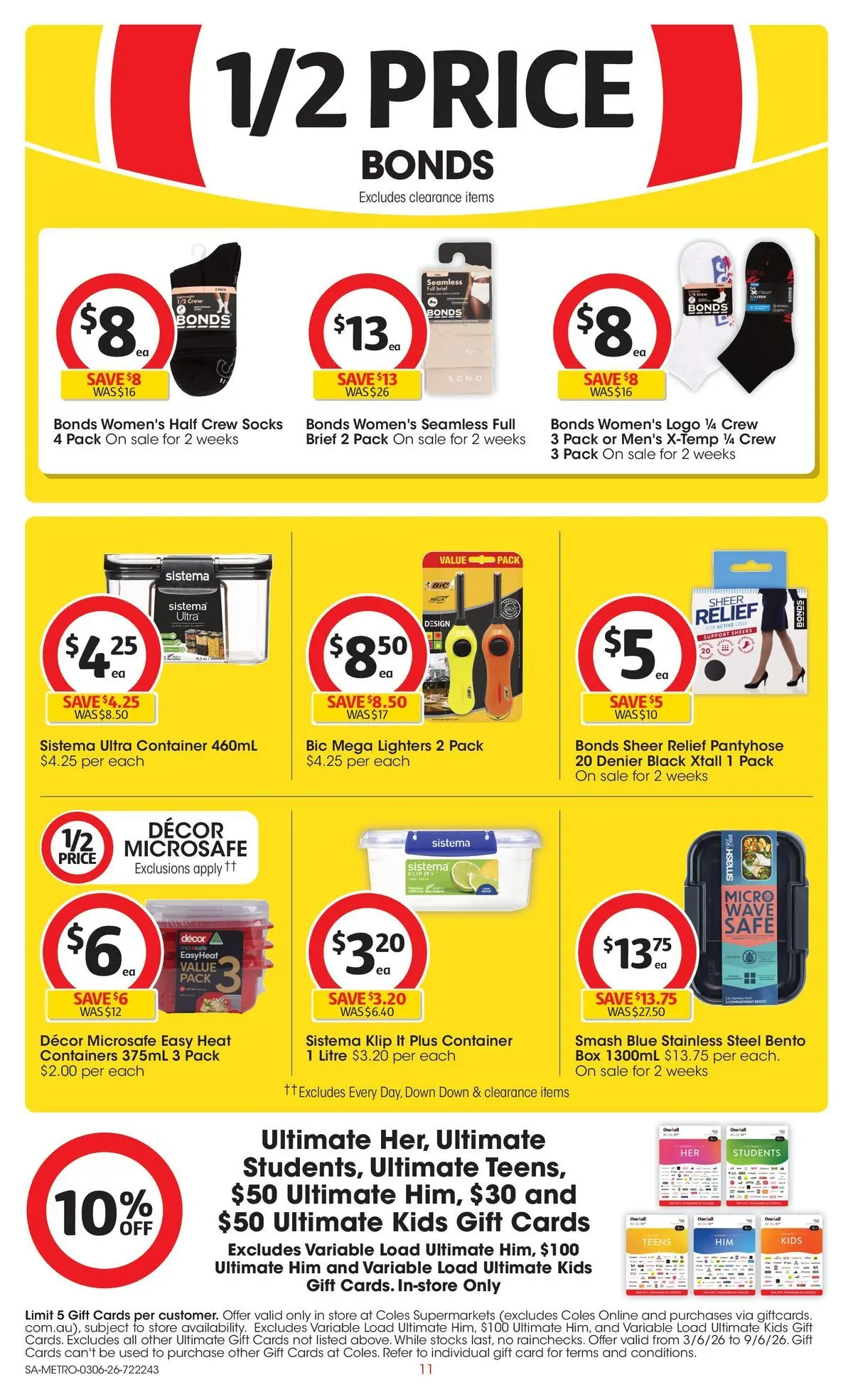 ﻿Coles catalogue valid from 02/06/2026 > Online Australia | Page: 11 | Products: Decor, Box, Socks, Safe