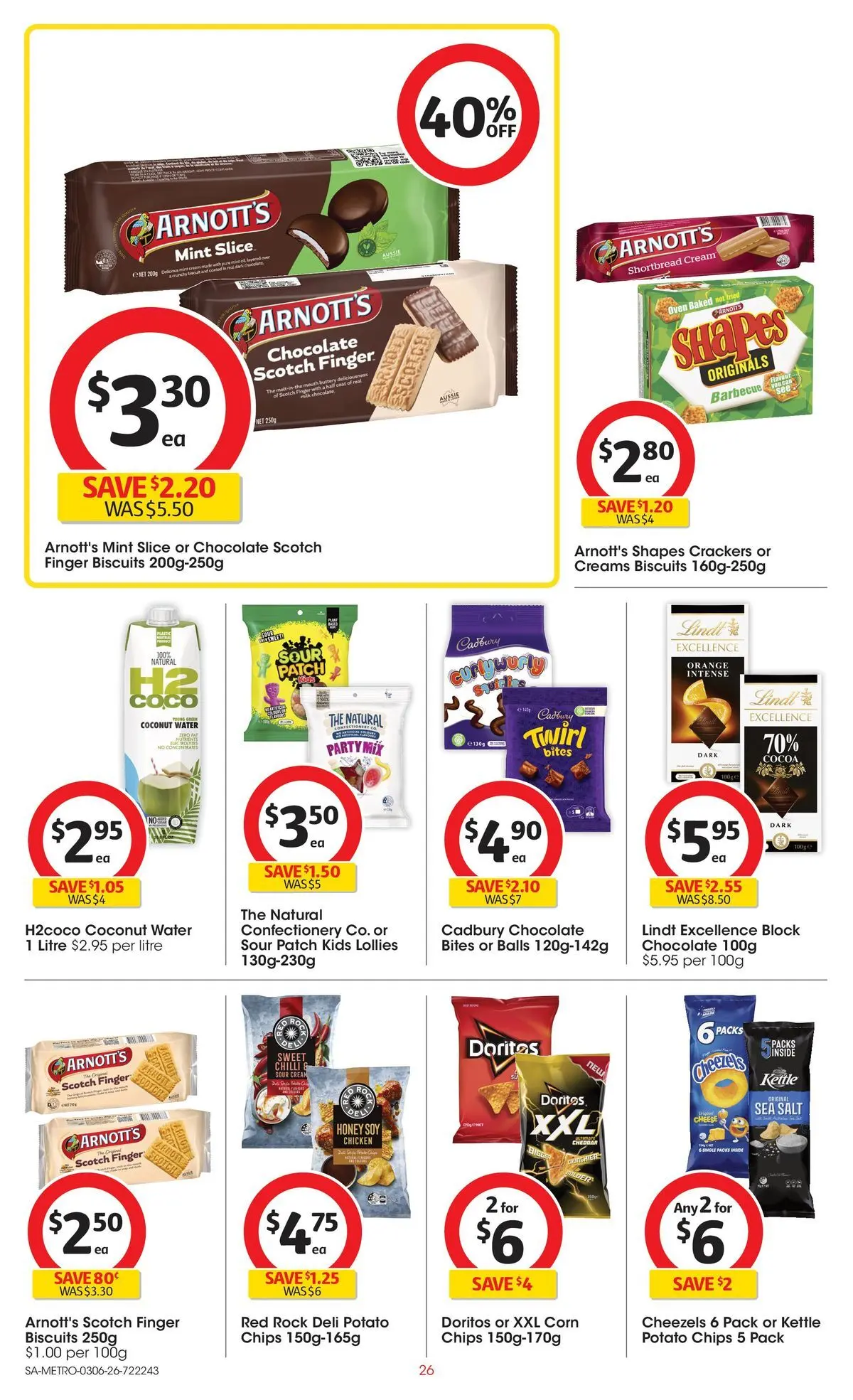 ﻿Coles catalogue valid from 02/06/2026 > Online Australia | Page: 26 | Products: Chocolate, Chicken, Lollies, Salt