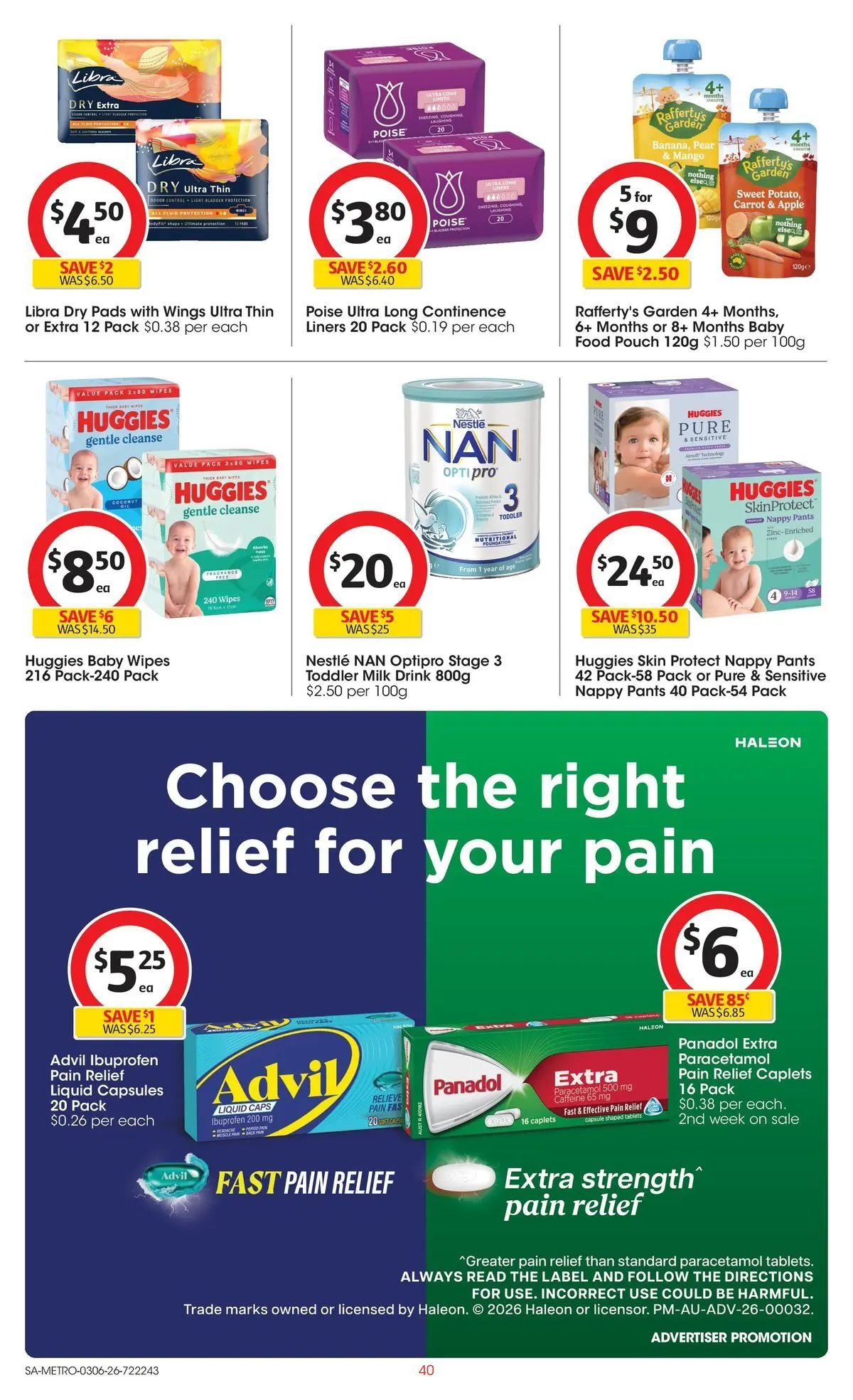 ﻿Coles catalogue valid from 02/06/2026 > Online Australia | Page: 40 | Products: Milk, Baby food, Mango, Pear