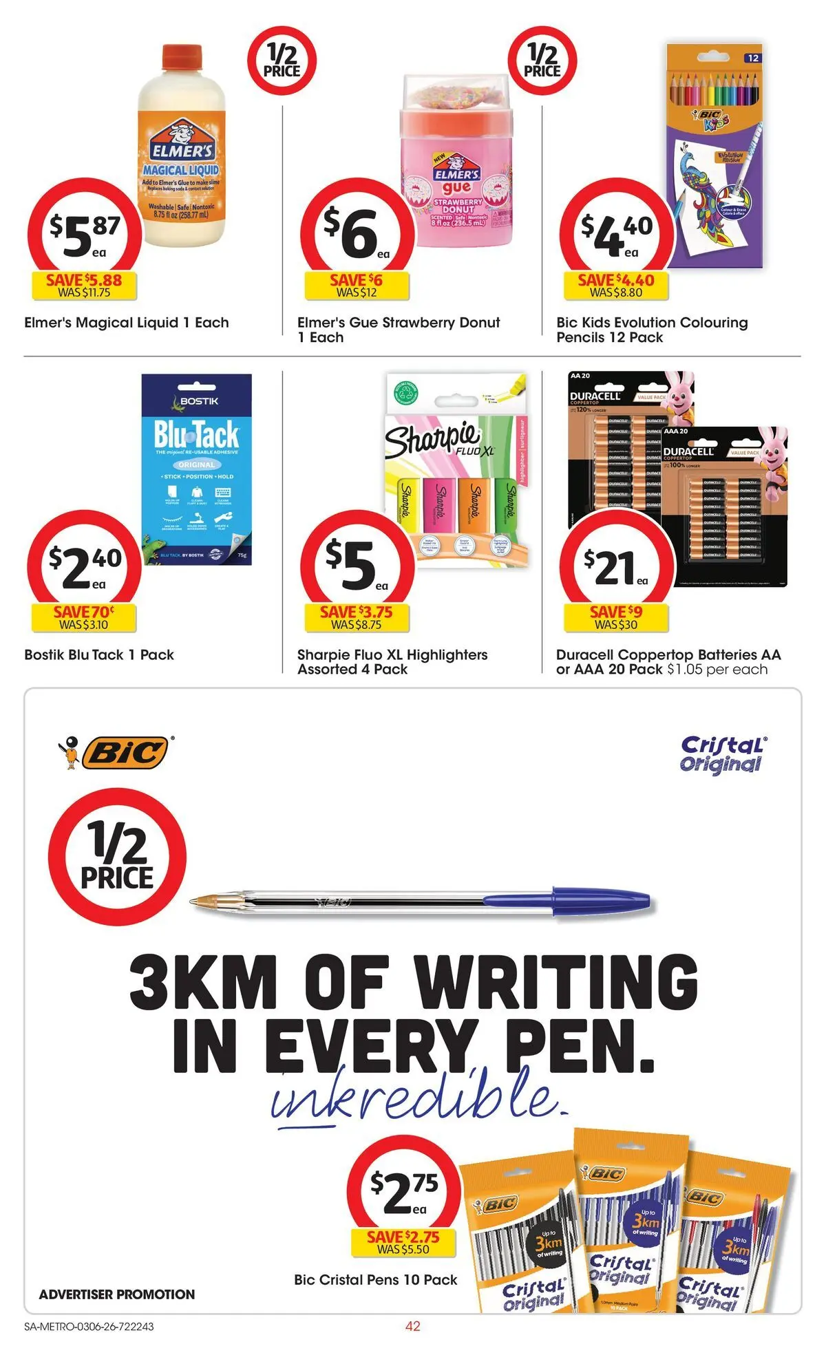 ﻿Coles catalogue valid from 02/06/2026 > Online Australia | Page: 42 | Products: Baking soda, Batteries, Glue, Safe