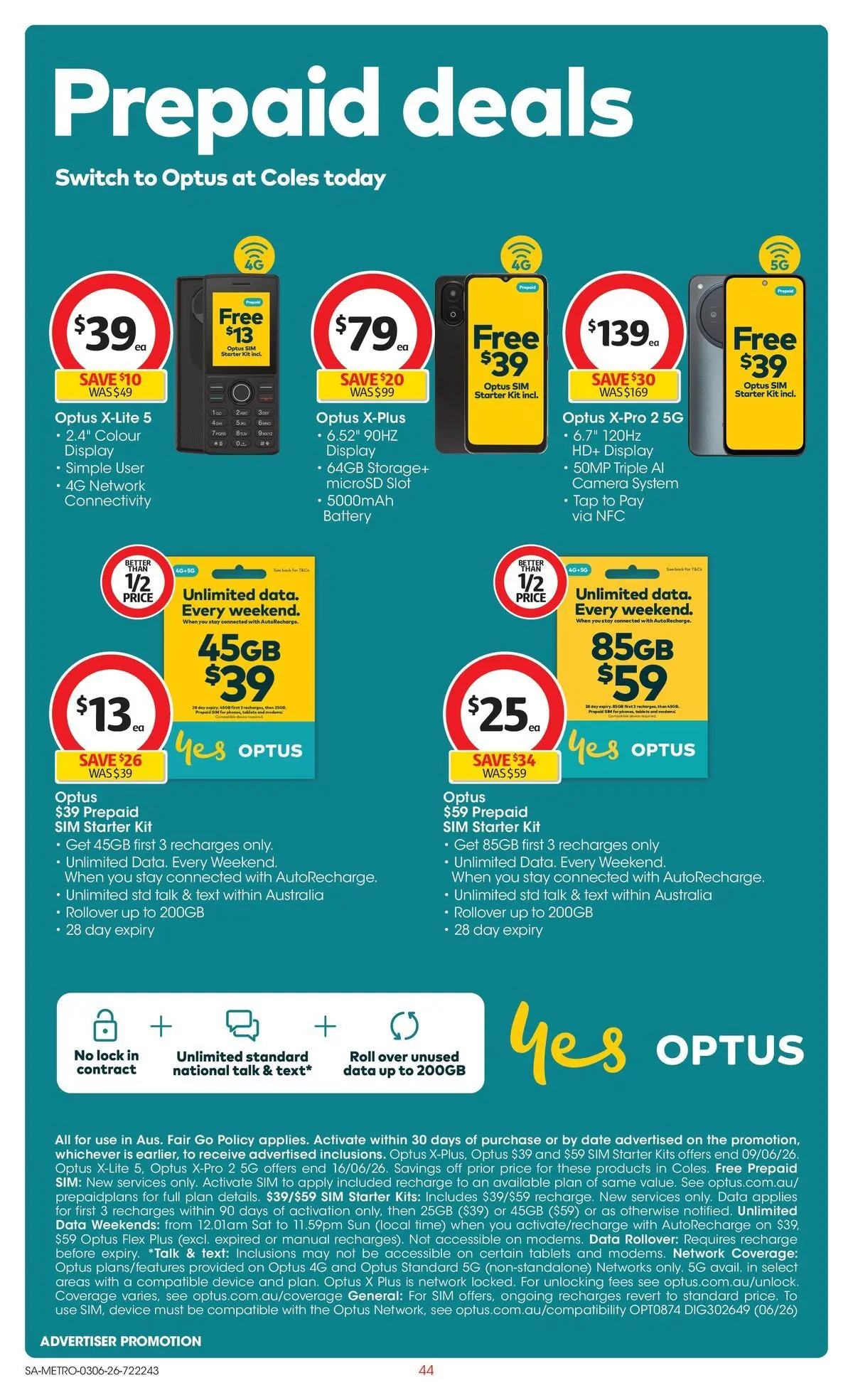 ﻿Coles catalogue valid from 02/06/2026 > Online Australia | Page: 44 | Products: Kits, Tap, Device, Camera