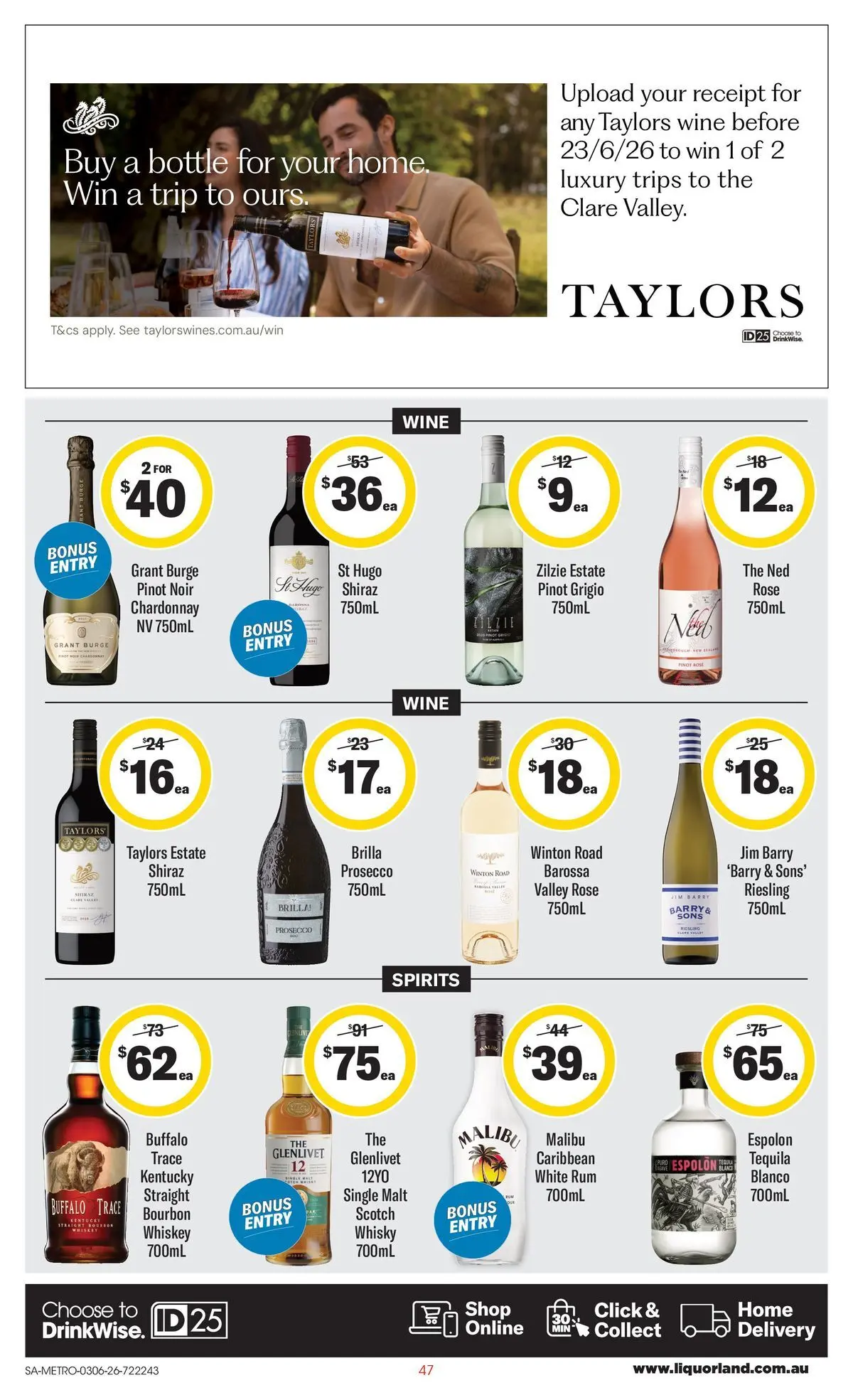 ﻿Coles catalogue valid from 02/06/2026 > Online Australia | Page: 47 | Products: Wine, Bourbon, Whiskey, Scotch