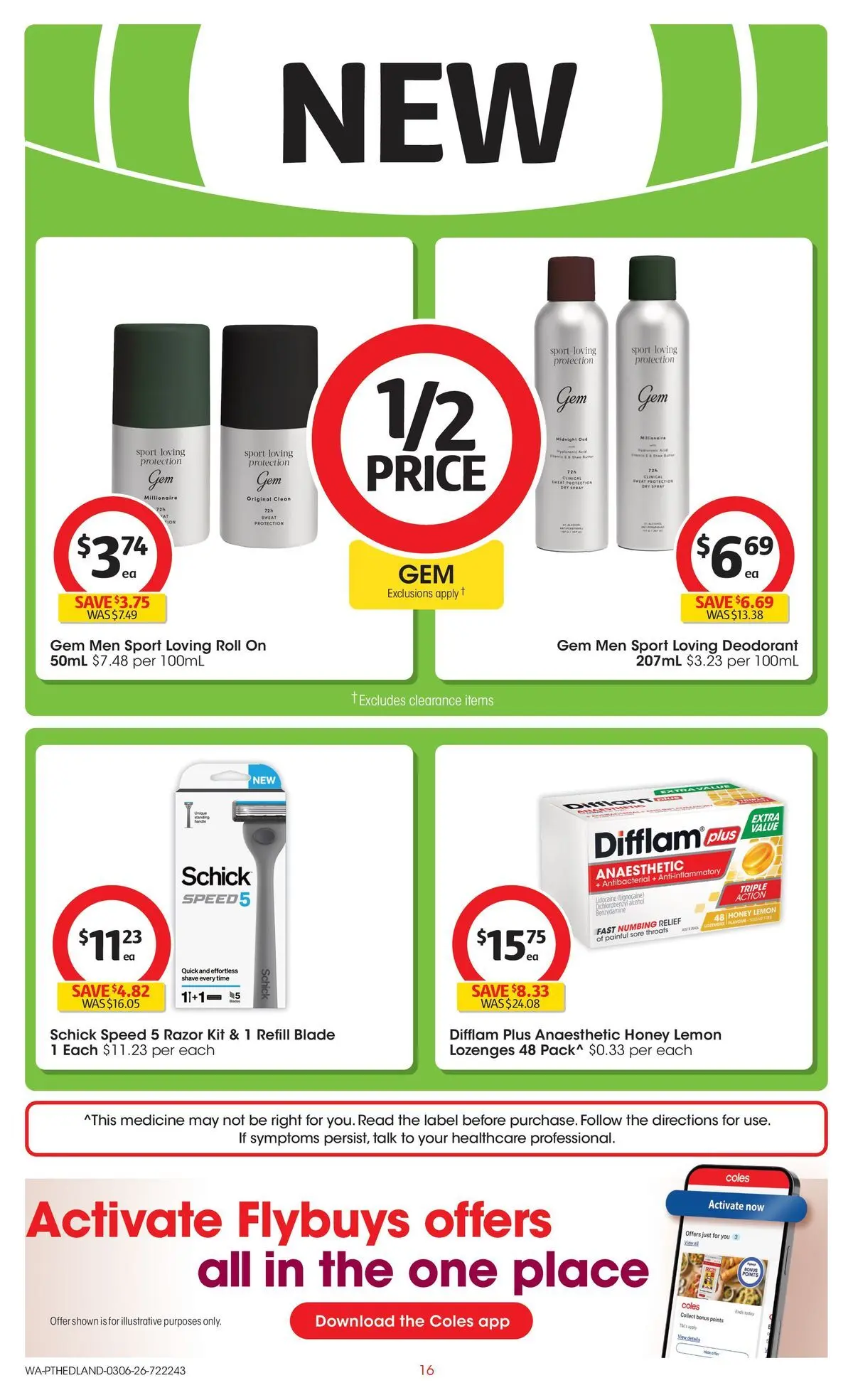 ﻿Coles catalogue valid from 02/06/2026 > Online Australia | Page: 16 | Products: Gem, Deodorant, Razor, Lemon