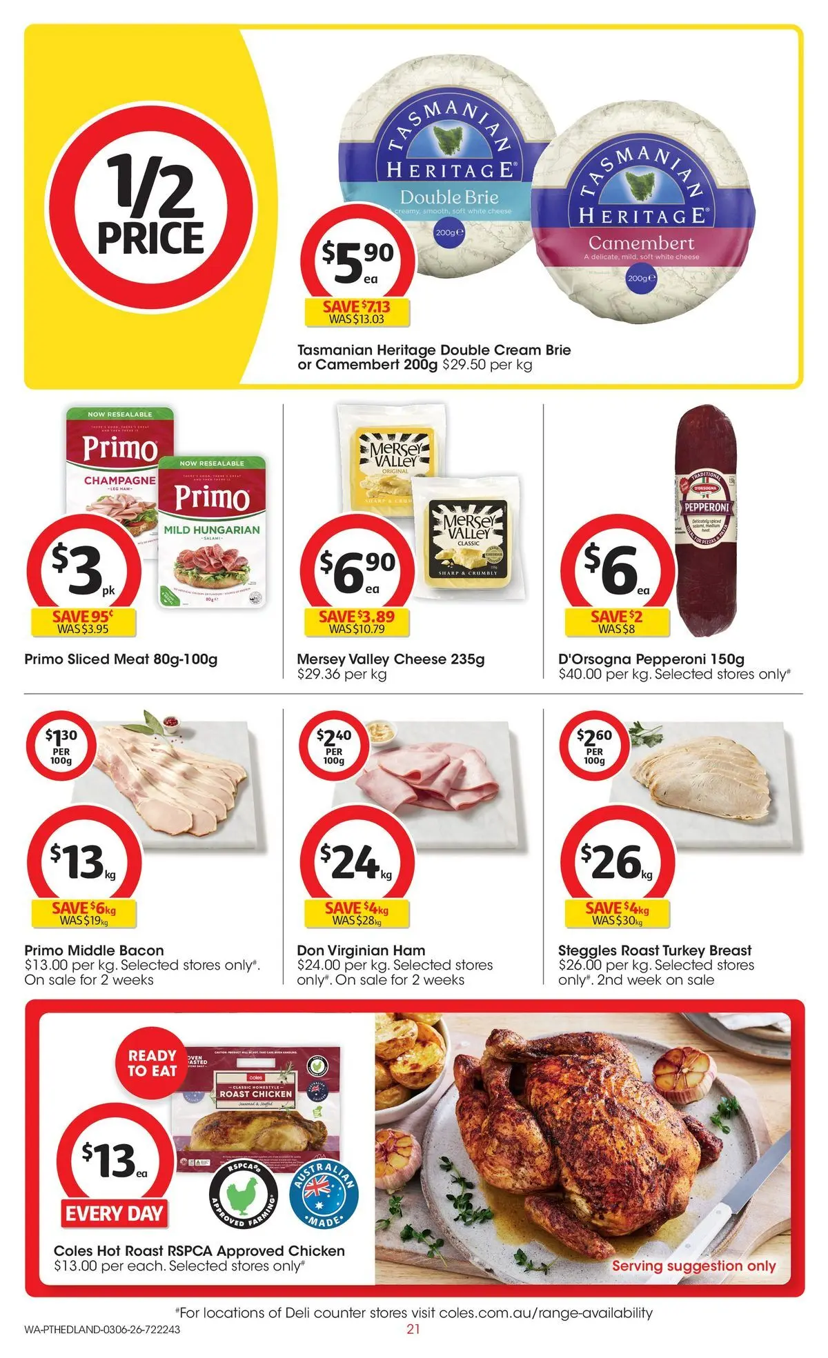 ﻿Coles catalogue valid from 02/06/2026 > Online Australia | Page: 21 | Products: Bacon, Cheese, Meat, Cream