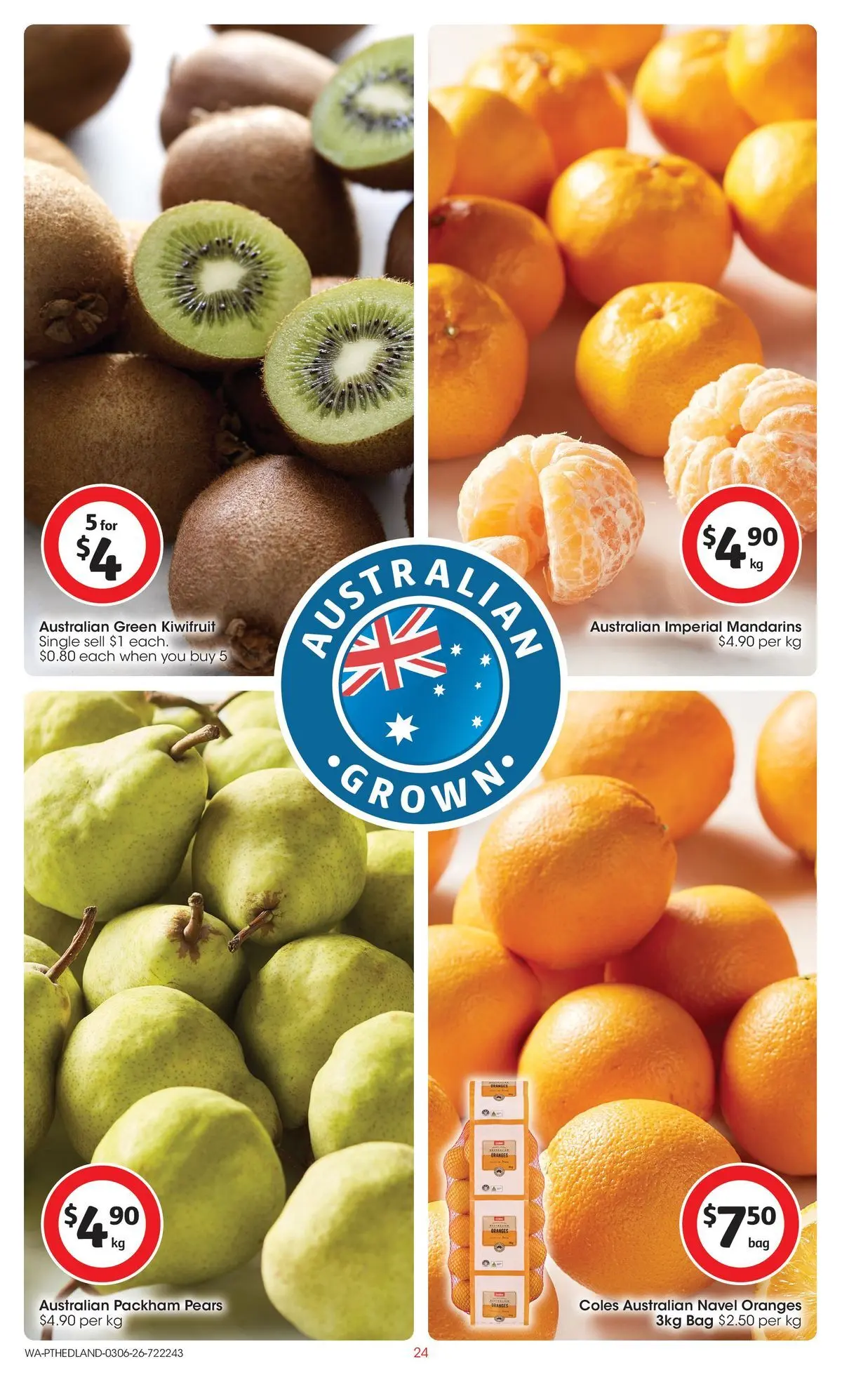 ﻿Coles catalogue valid from 02/06/2026 > Online Australia | Page: 24 | Products: Oranges, Kiwifruit, Mandarins, Bag