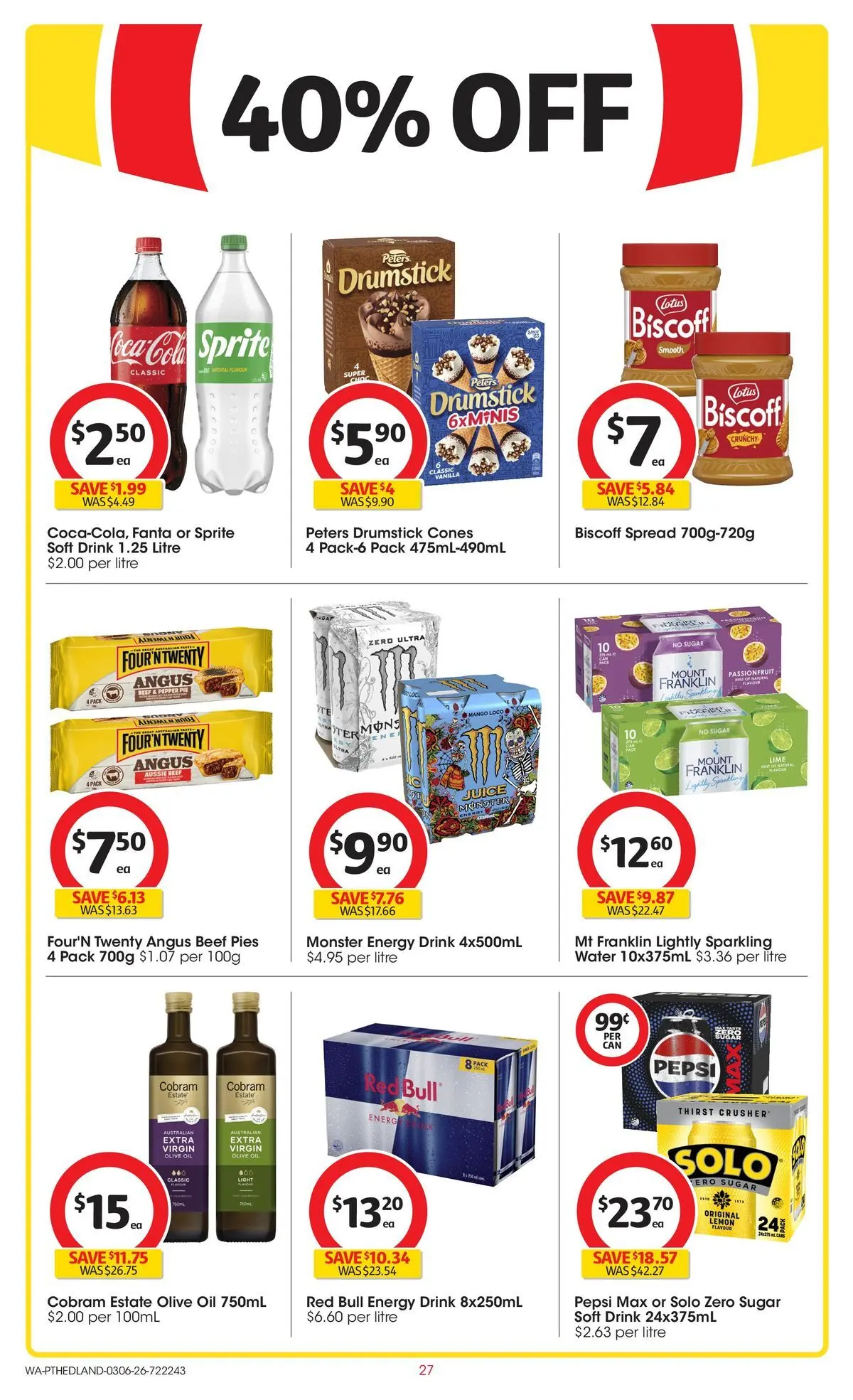 ﻿Coles catalogue valid from 02/06/2026 > Online Australia | Page: 27 | Products: Light, Juice, Coca Cola, Lime
