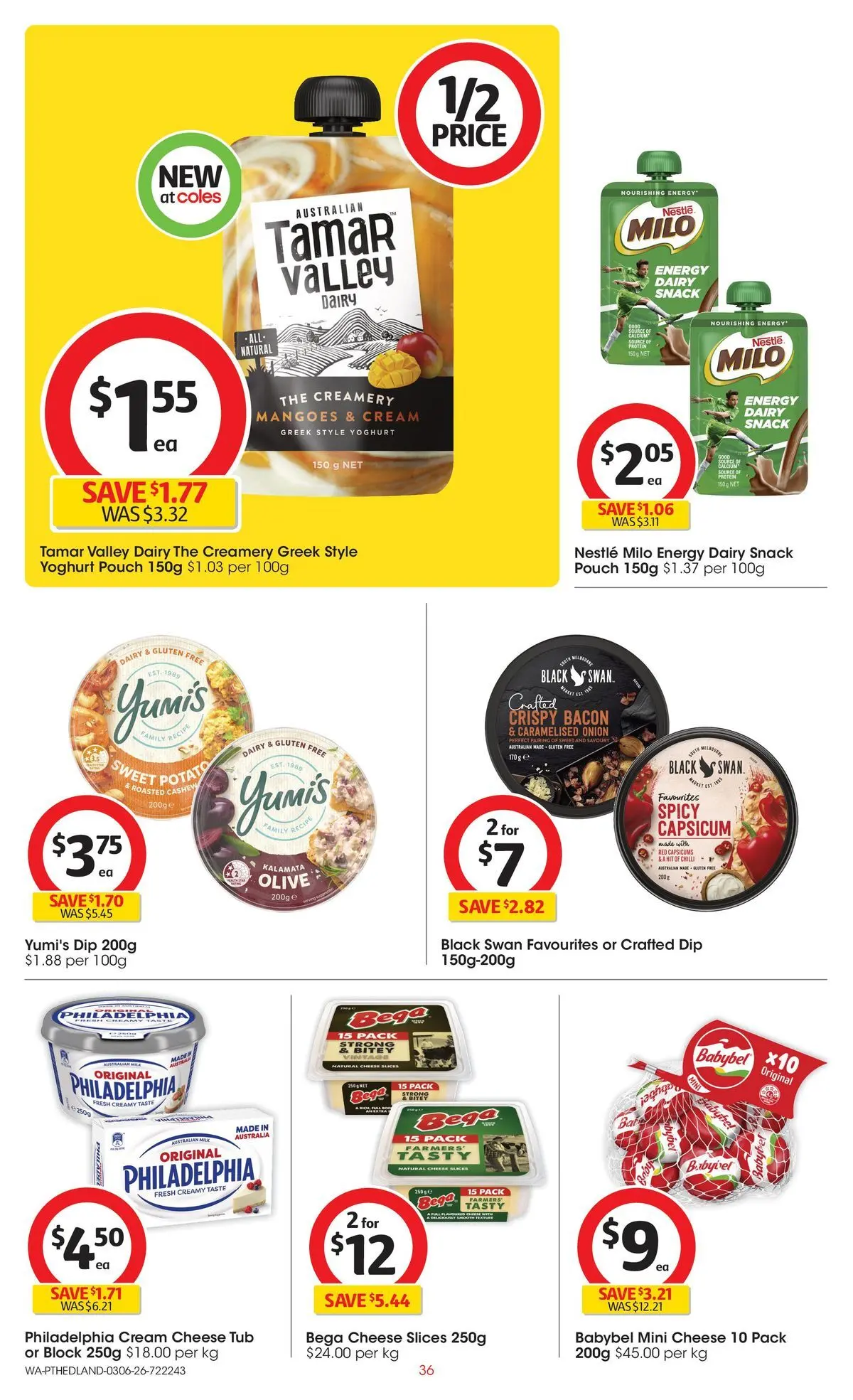﻿Coles catalogue valid from 02/06/2026 > Online Australia | Page: 36 | Products: Bacon, Yoghurt, Cream, Chilli