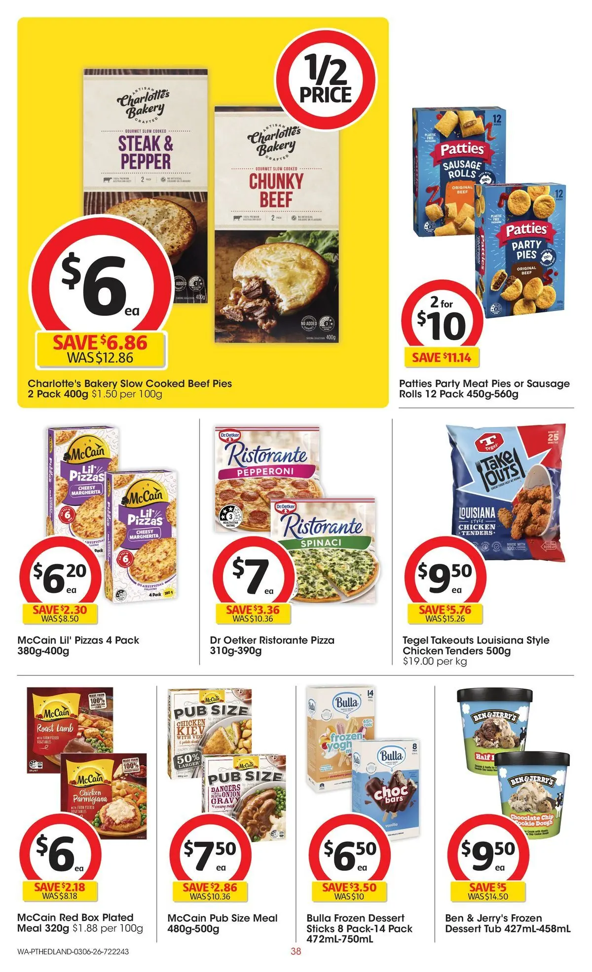 ﻿Coles catalogue valid from 02/06/2026 > Online Australia | Page: 38 | Products: Chocolate, Chicken, Sausage, Pies