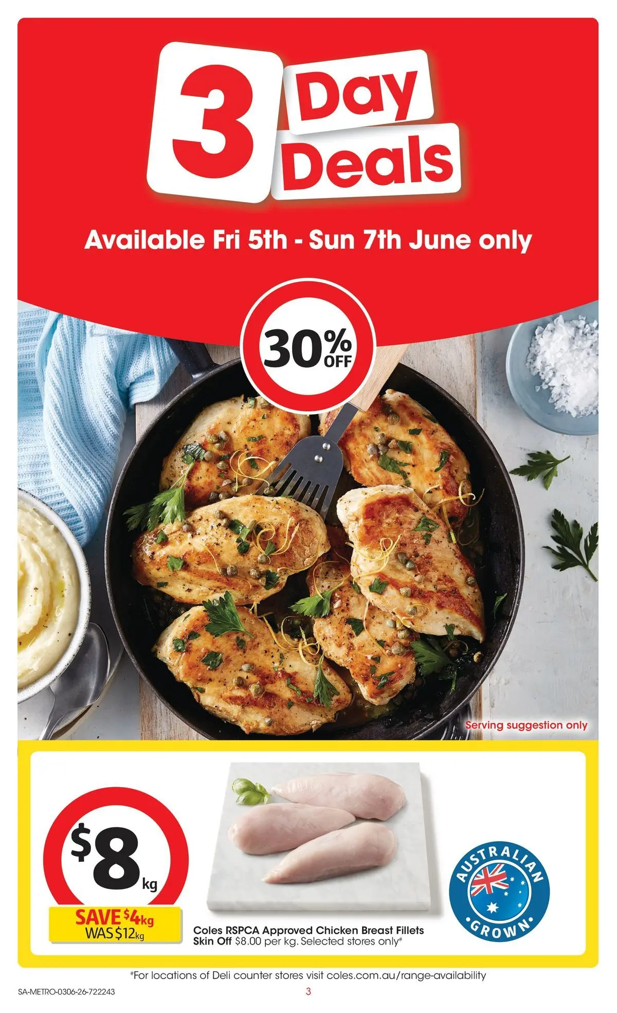 ﻿Coles catalogue valid from 02/06/2026 > Online Australia | Page: 3 | Products: Chicken