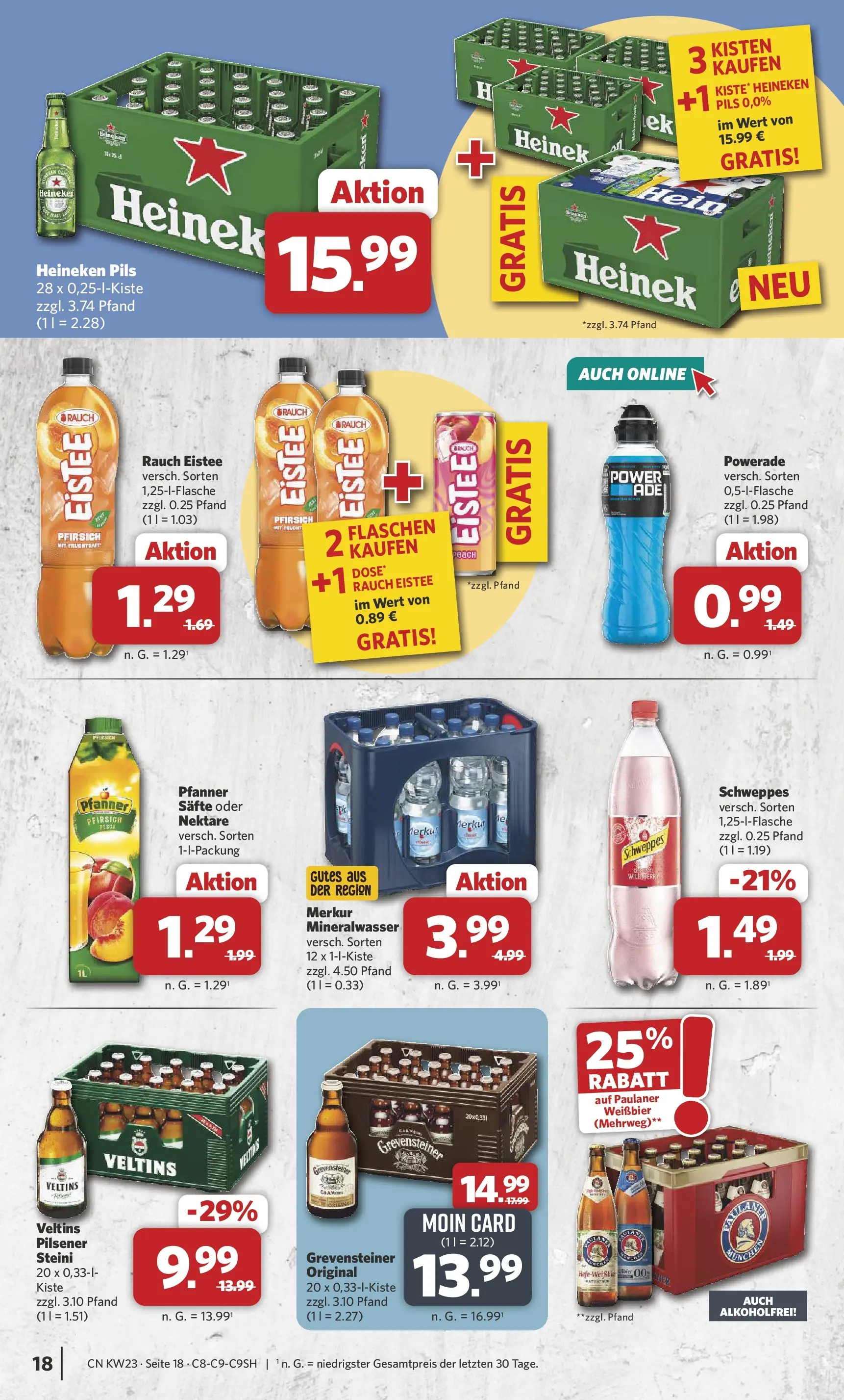 Combi Unsere Combi Wochenangebote (ab 01.06.2026) zum Blättern | Seite: 18 | Produkte: Pils, Heineken, Pfirsich, Fruchtsaft
