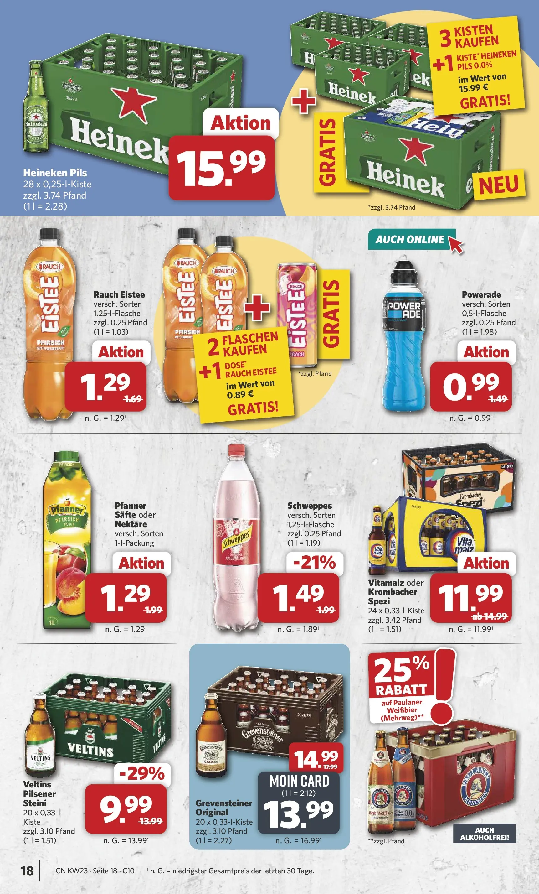 Combi Unsere Combi Wochenangebote (ab 01.06.2026) zum Blättern | Seite: 18 | Produkte: Weißbier, Pils, Powerade, Veltins