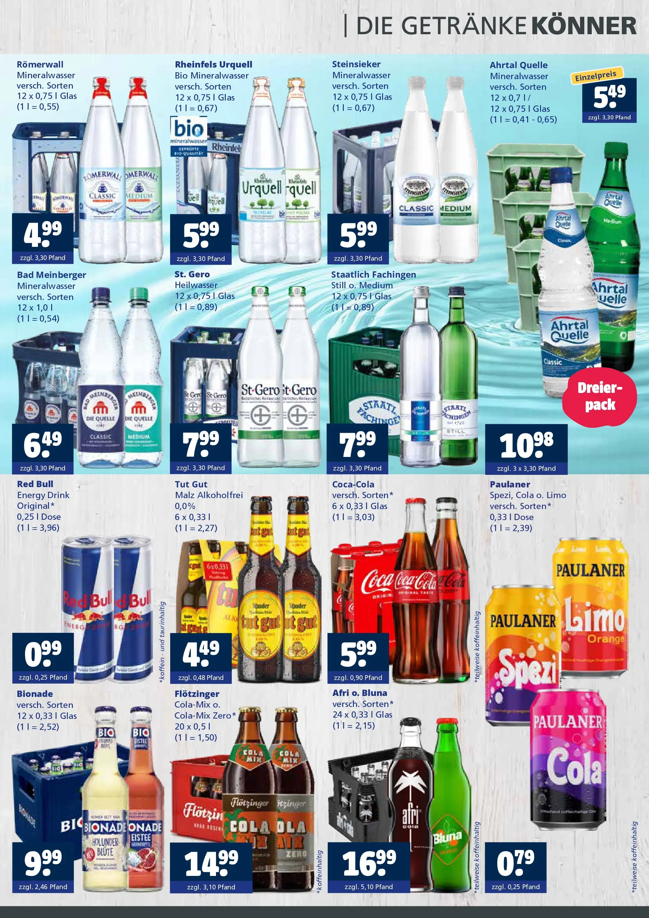 Angebote - Getränkewelt HSE: Getränkeangebote (ab 31.05.2026) zum Blättern | Seite: 3 | Produkte: Red bull, Bad, Bionade, Paulaner