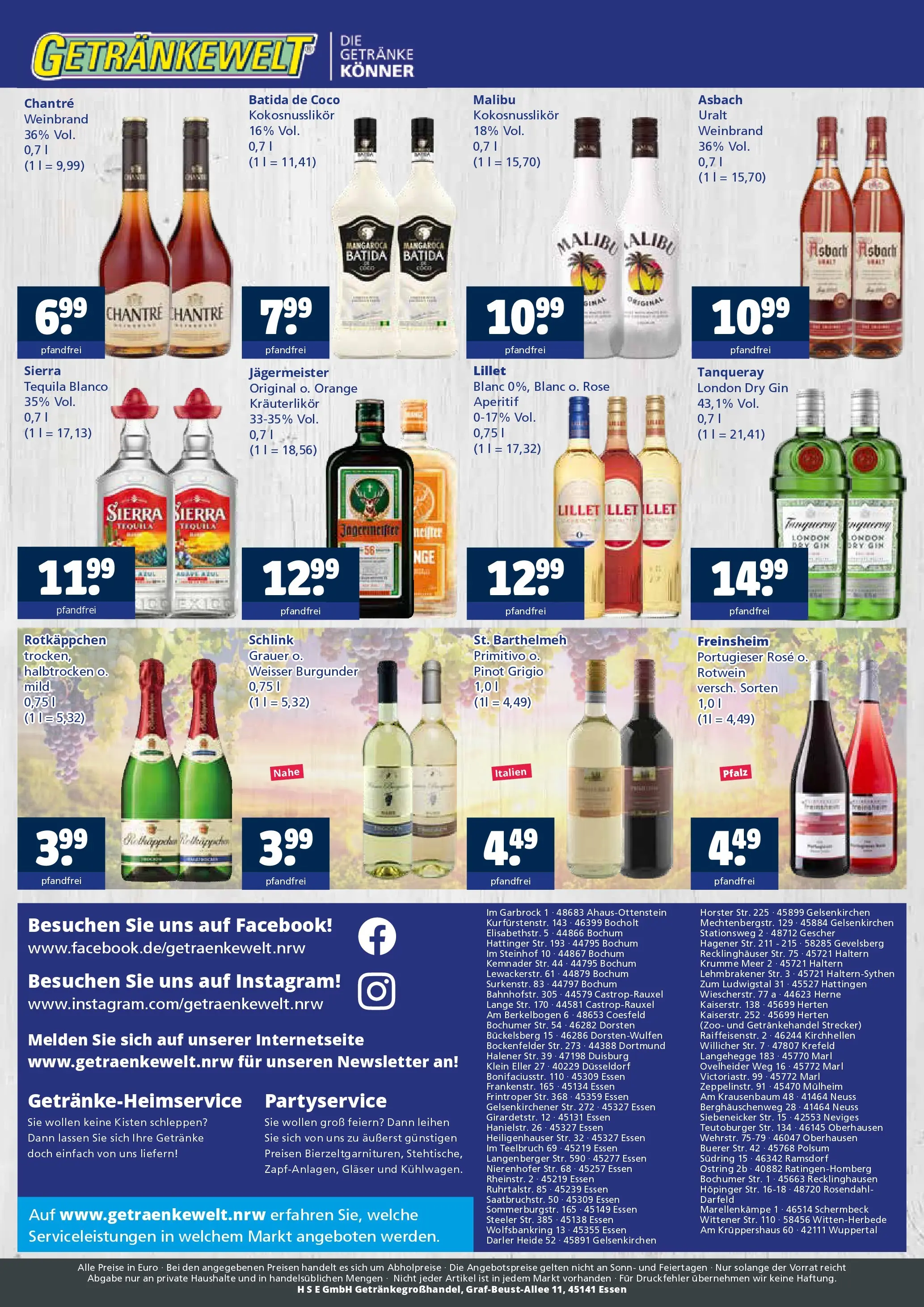 Angebote - Getränkewelt HSE: Getränkeangebote (ab 31.05.2026) zum Blättern | Seite: 4 | Produkte: Batida de coco, Tequila, Rotkäppchen, Asbach