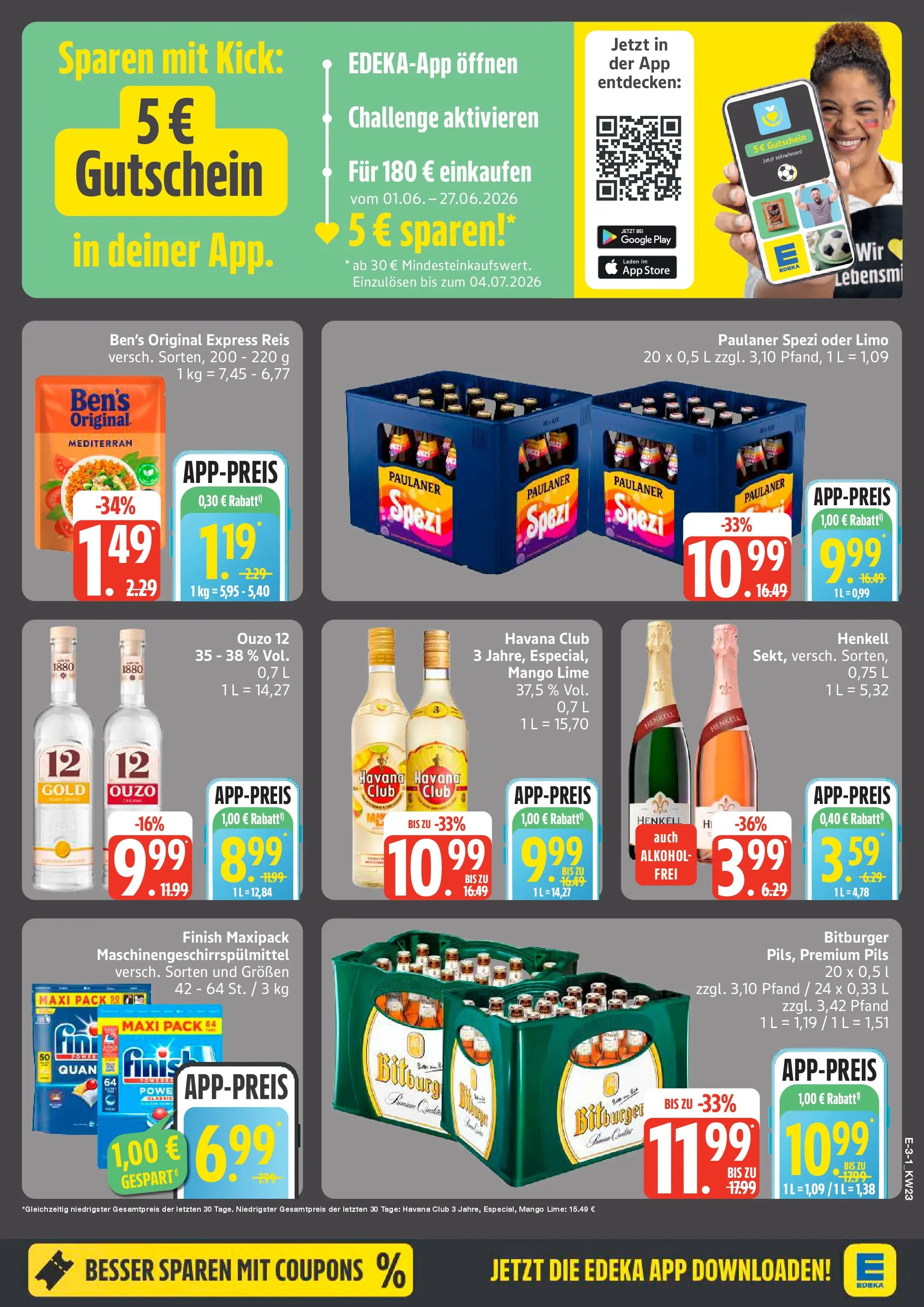 Edeka prospekt Neu Wulmstorf (ab 01.06.2026) » Angebote Online | Seite: 3 | Produkte: Havana club, Paulaner spezi, Sekt, Reis