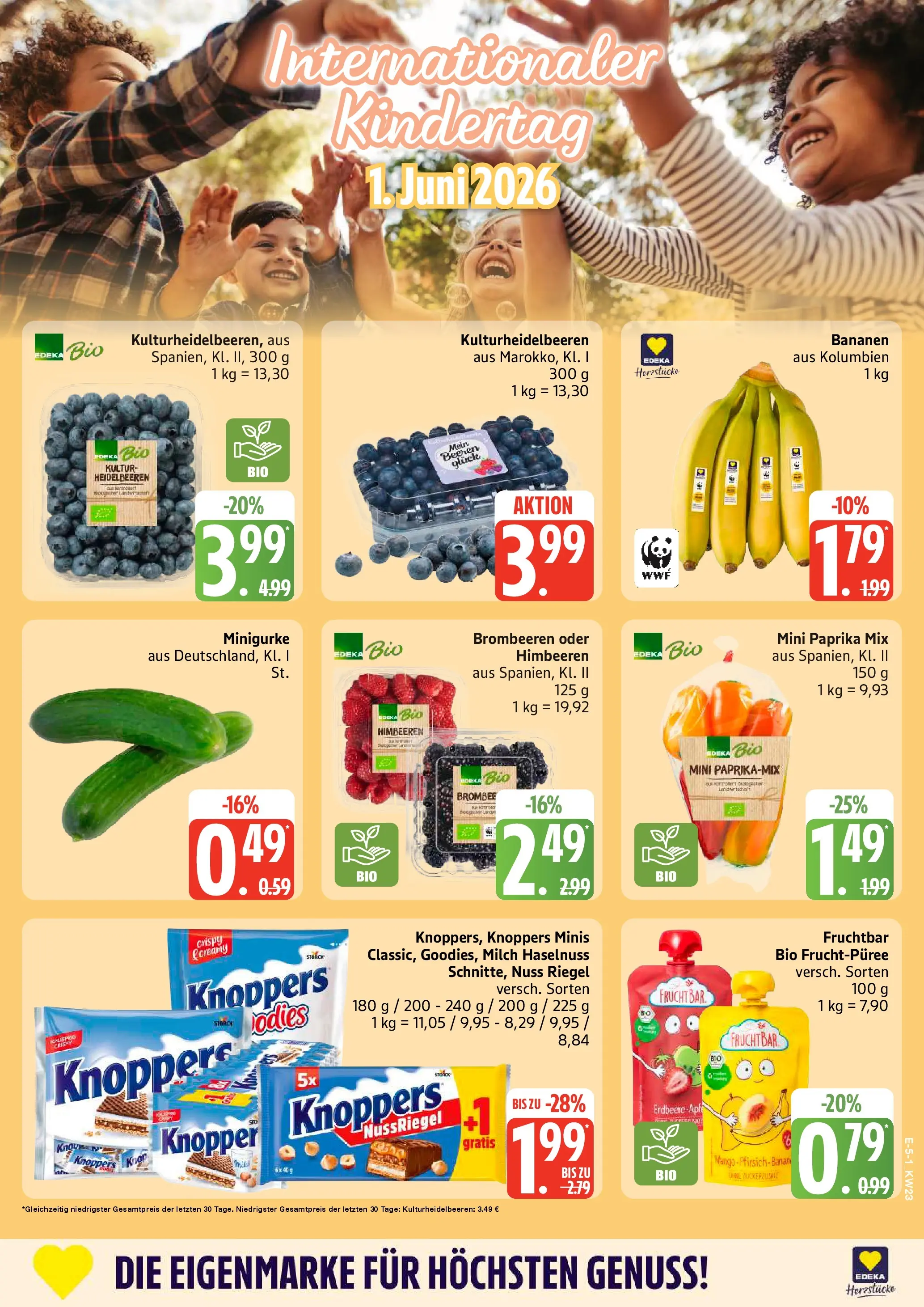 Edeka prospekt Rostock (ab 01.06.2026) » Angebote Online | Seite: 6 | Produkte: Himbeeren, Milch, Heidelbeeren, Knoppers