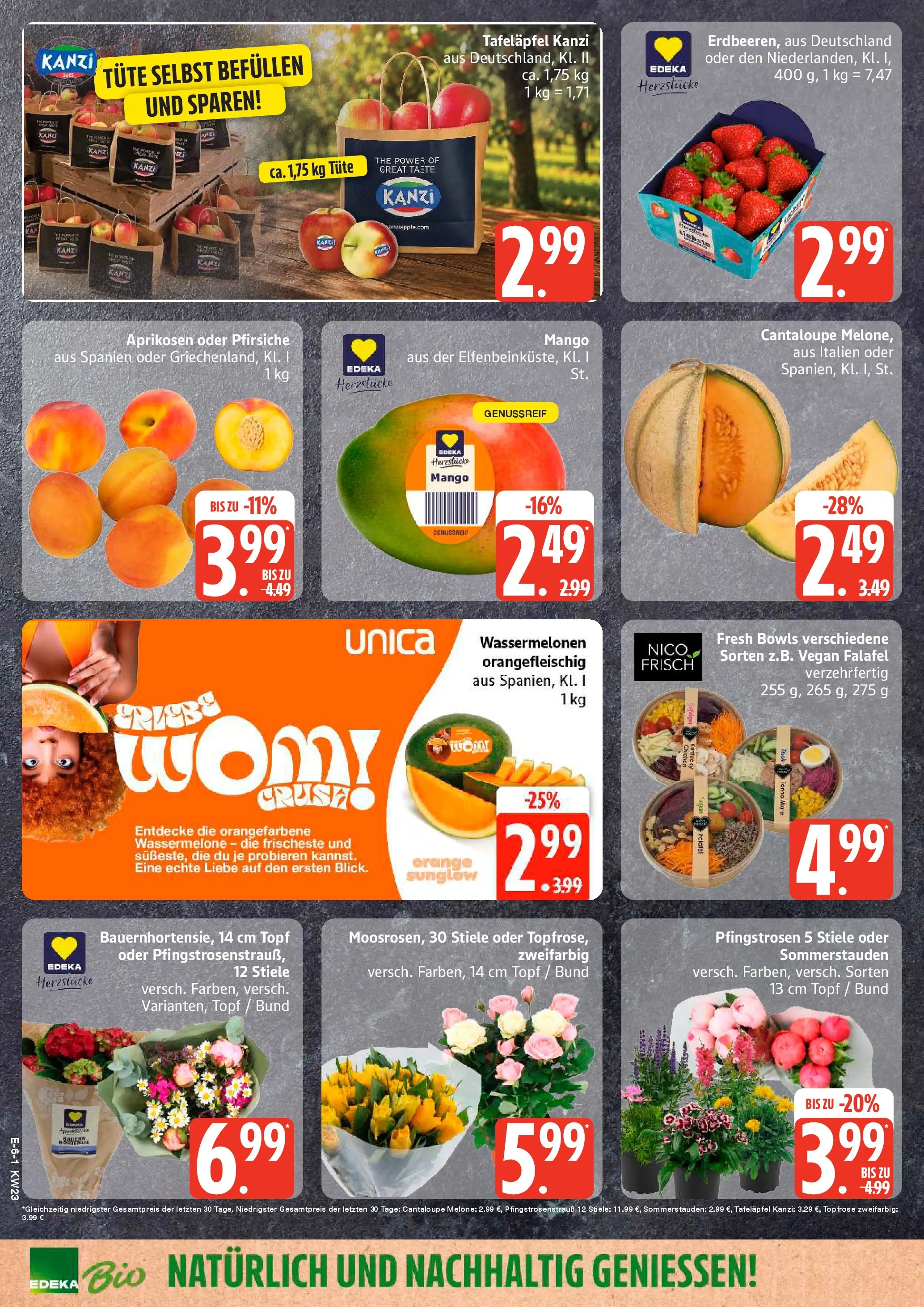 Edeka prospekt Rostock (ab 01.06.2026) » Angebote Online | Seite: 8 | Produkte: Hortensie, Mango, Wassermelone, Erdbeeren