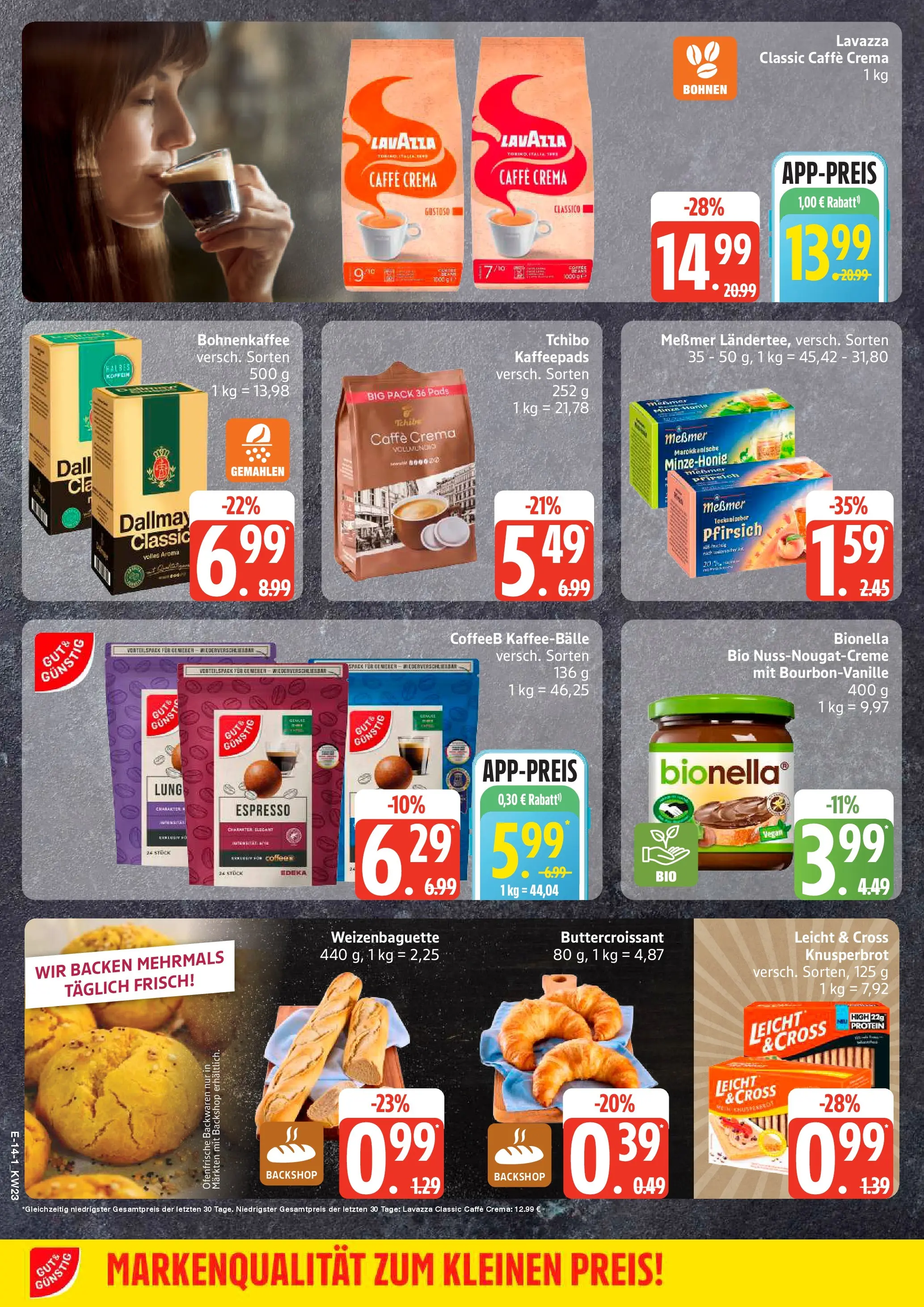 Edeka prospekt Rostock (ab 01.06.2026) » Angebote Online | Seite: 16 | Produkte: Kaffeepads, Baguette, Ofenfrische, Pfirsich