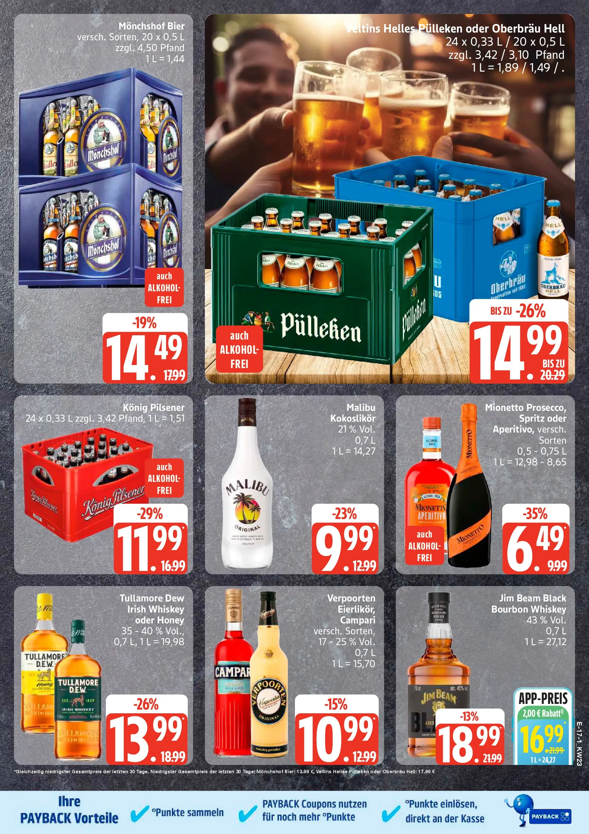 Edeka prospekt Neu Wulmstorf (ab 01.06.2026) » Angebote Online | Seite: 21 | Produkte: Monchshof, Jim beam, Bier, Whiskey
