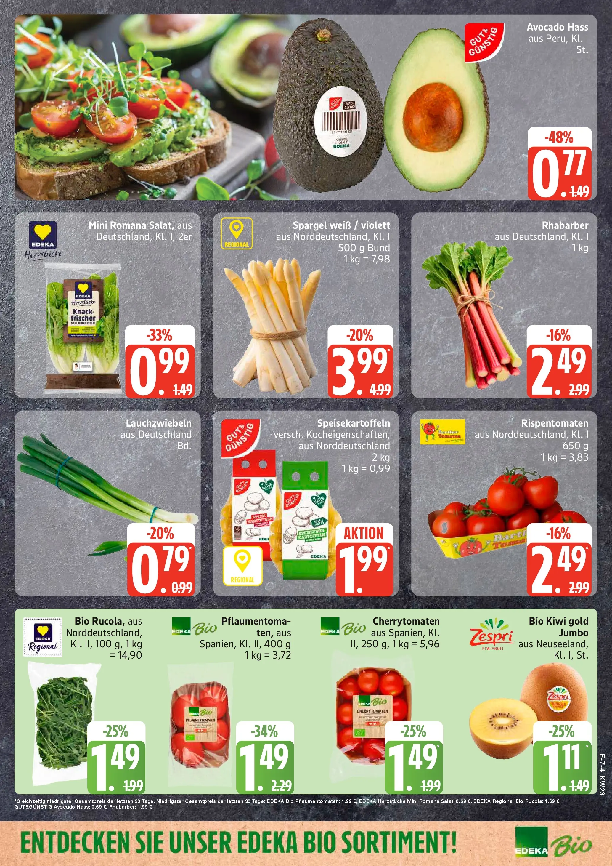 Edeka prospekt Rostock (ab 01.06.2026) » Angebote Online | Seite: 9 | Produkte: Kartoffeln, Rhabarber, Kiwi, Salat